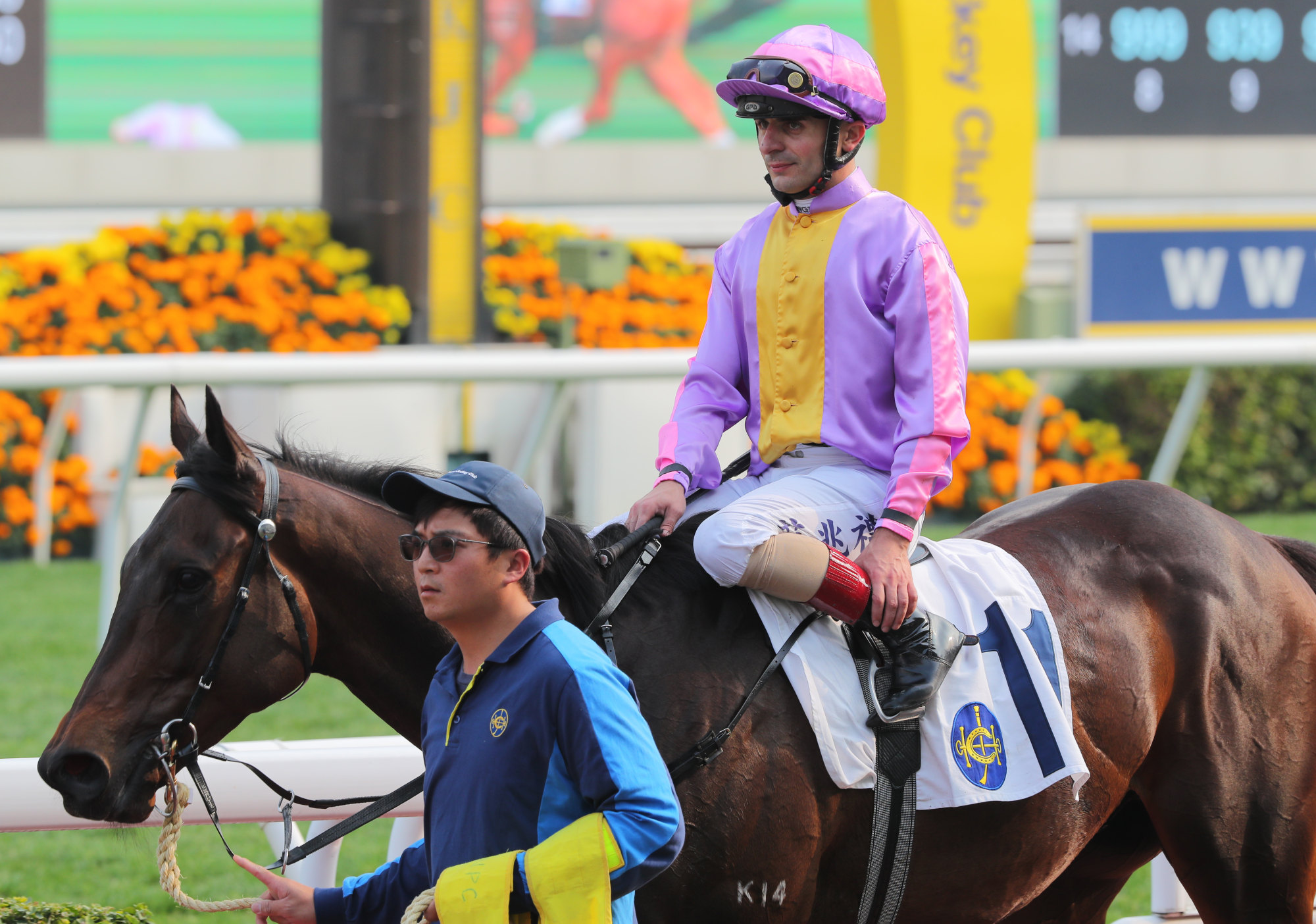 Andrea Atzeni and Johannes Brahms return to the winners’ enclosure.