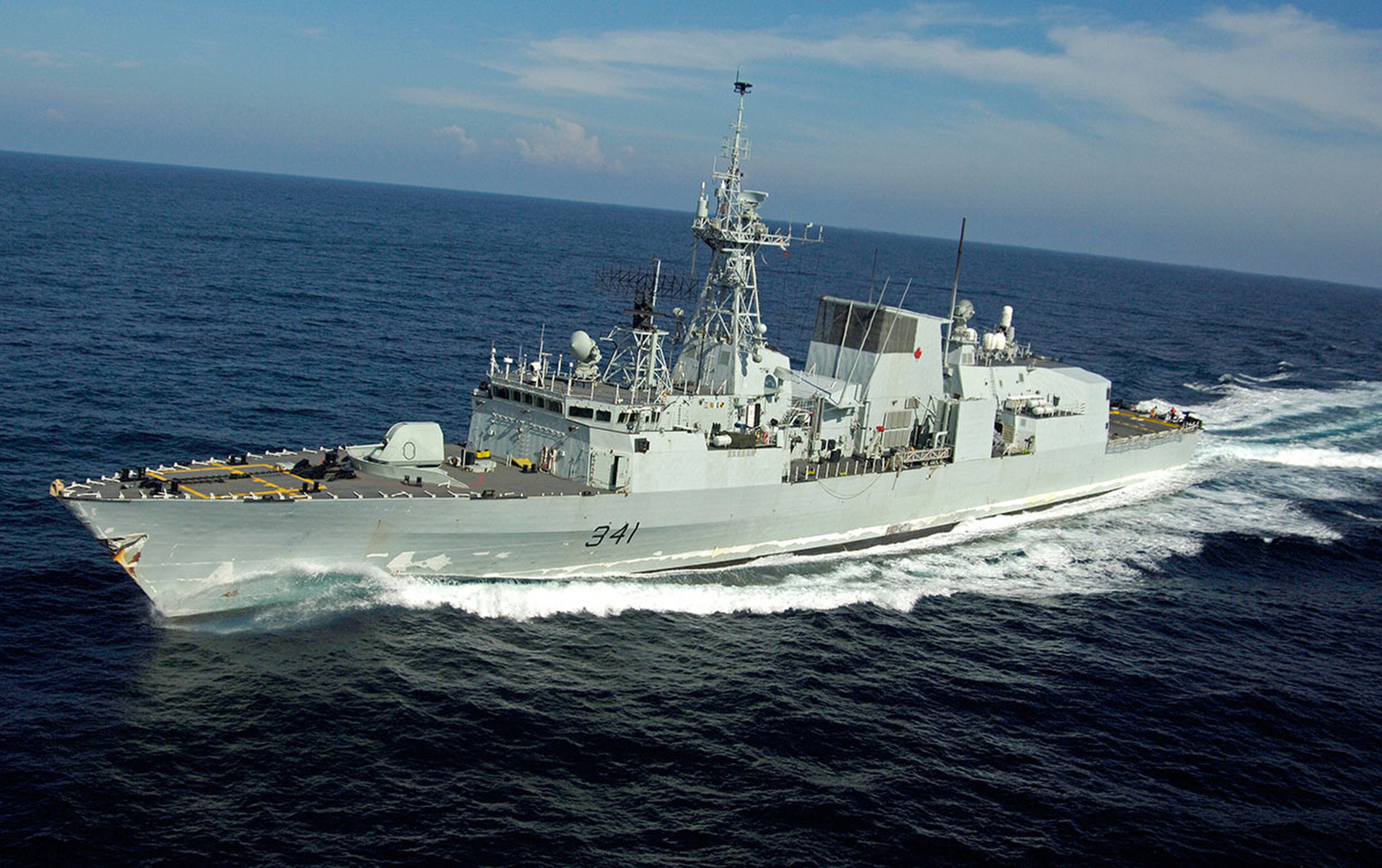 The naval frigate HMCS Ottawa, which sailed through the Taiwan Strait on Sunday. Photo: Canadian Department of National DefenCe