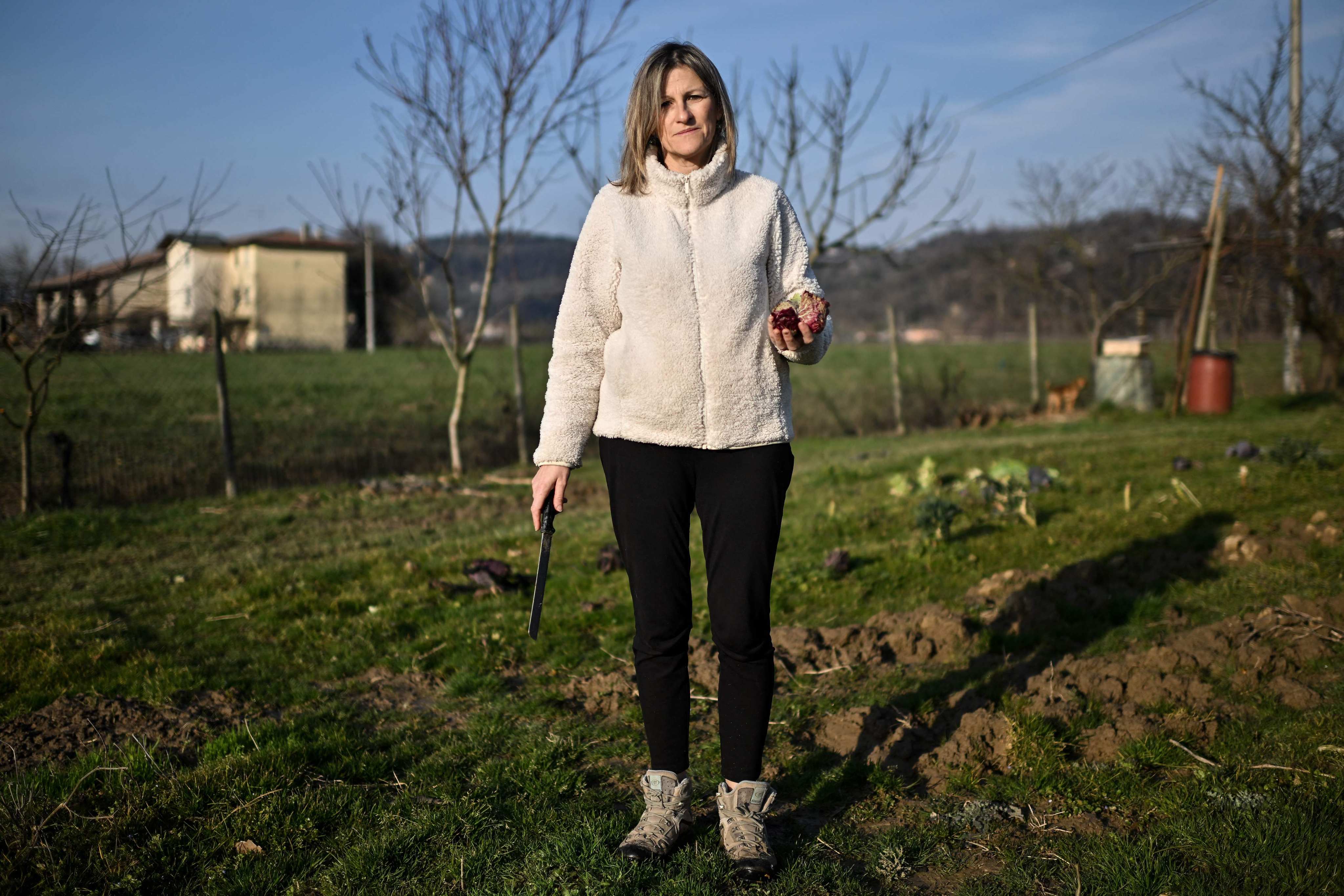 Elisabetta Donadello, an Italian mother whose land is contaminated with FPAS. Photo: AFP