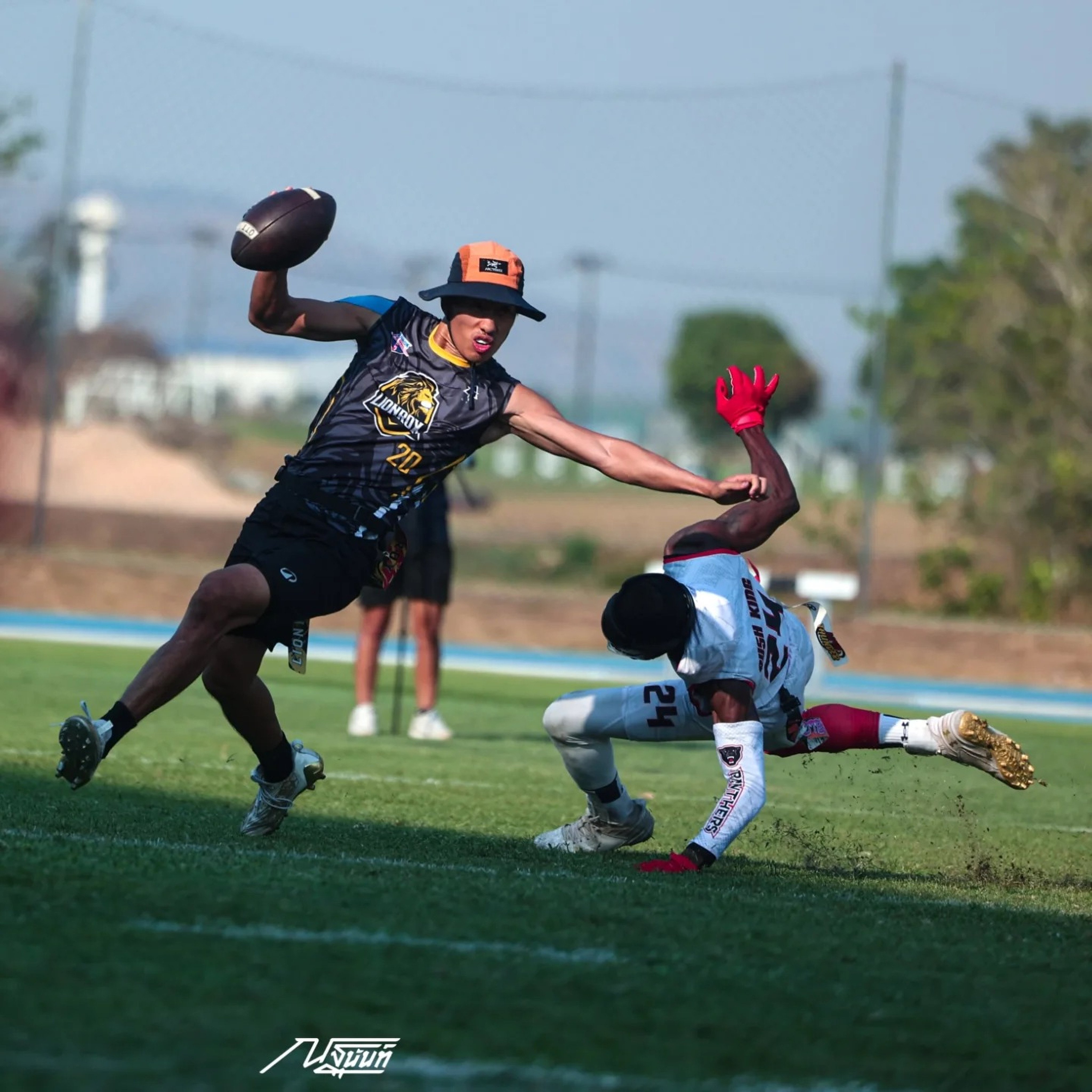 Hong Kong LionroX quarterback Vincent Cheung in action in the Ready for Play Tournament final in Thailand. Photo: Instagram/cheung_vincent