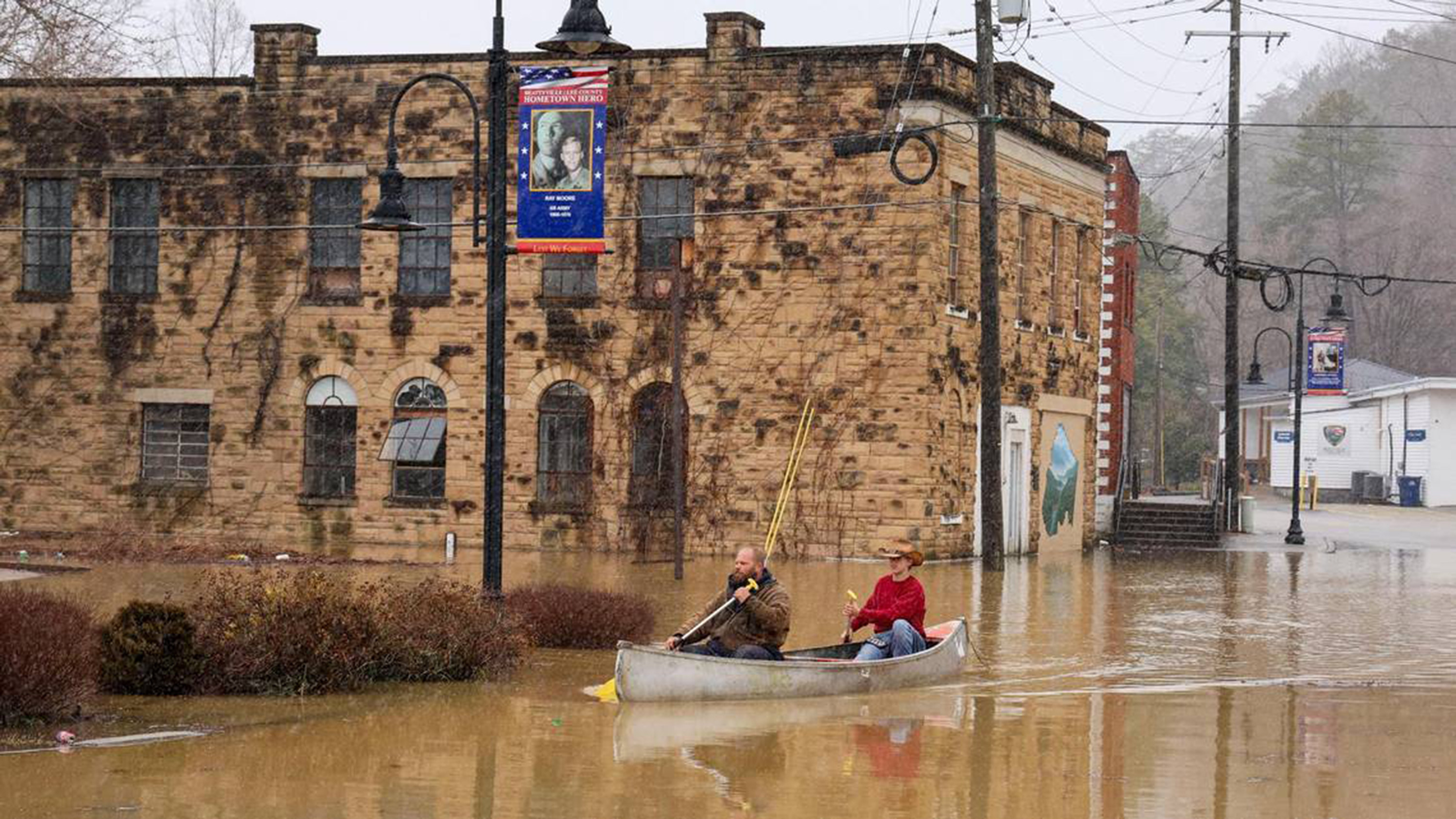 Flooded Main Street in Beattyville, Kentucky. Photo: Lexington Herald-Leader via TNS