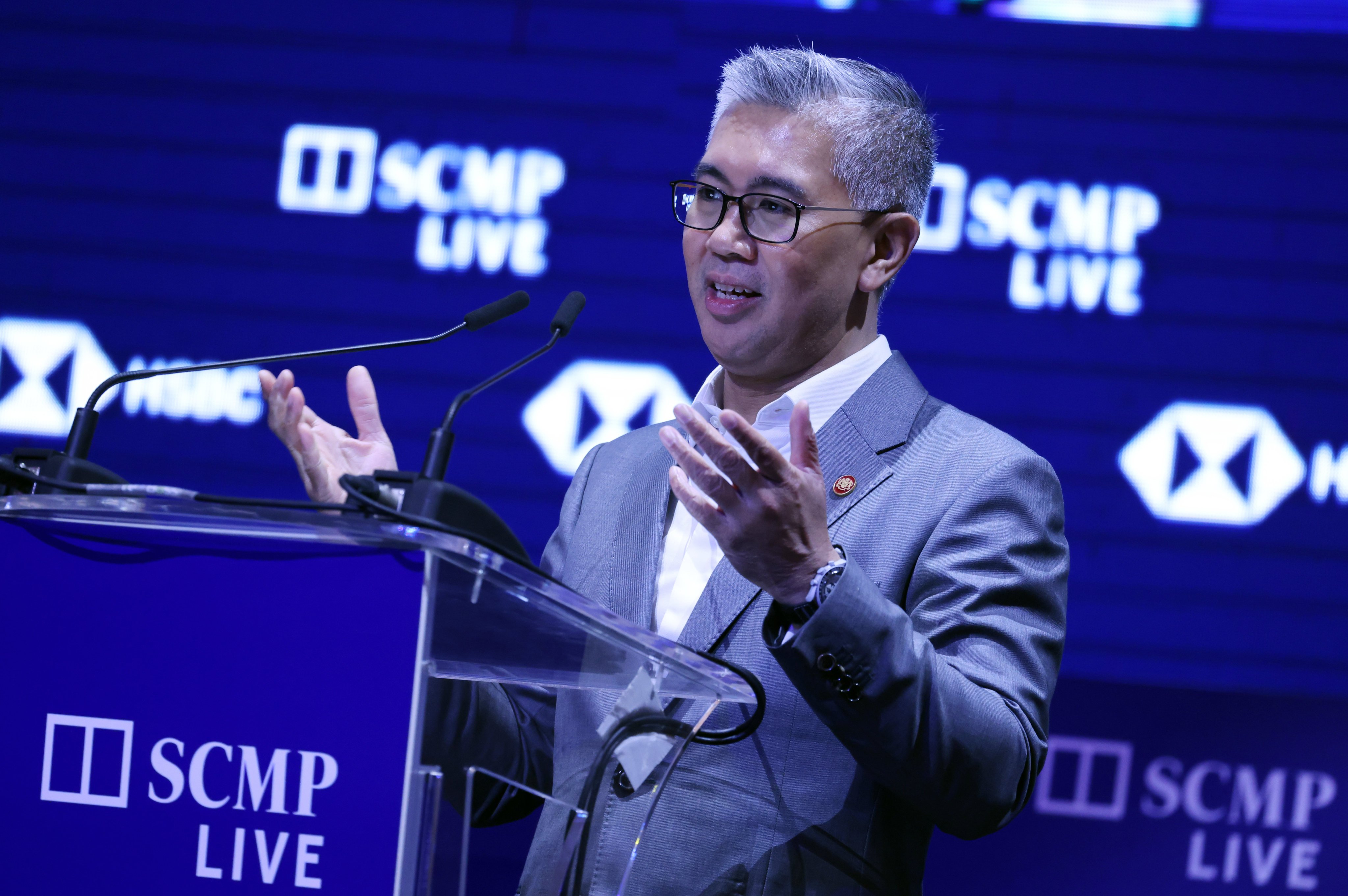 Tengku Zafrul Aziz, Malaysia’s minister for investment, trade and industry, speaking at the South China Morning Post’s conference on Monday. Photo: SCMP