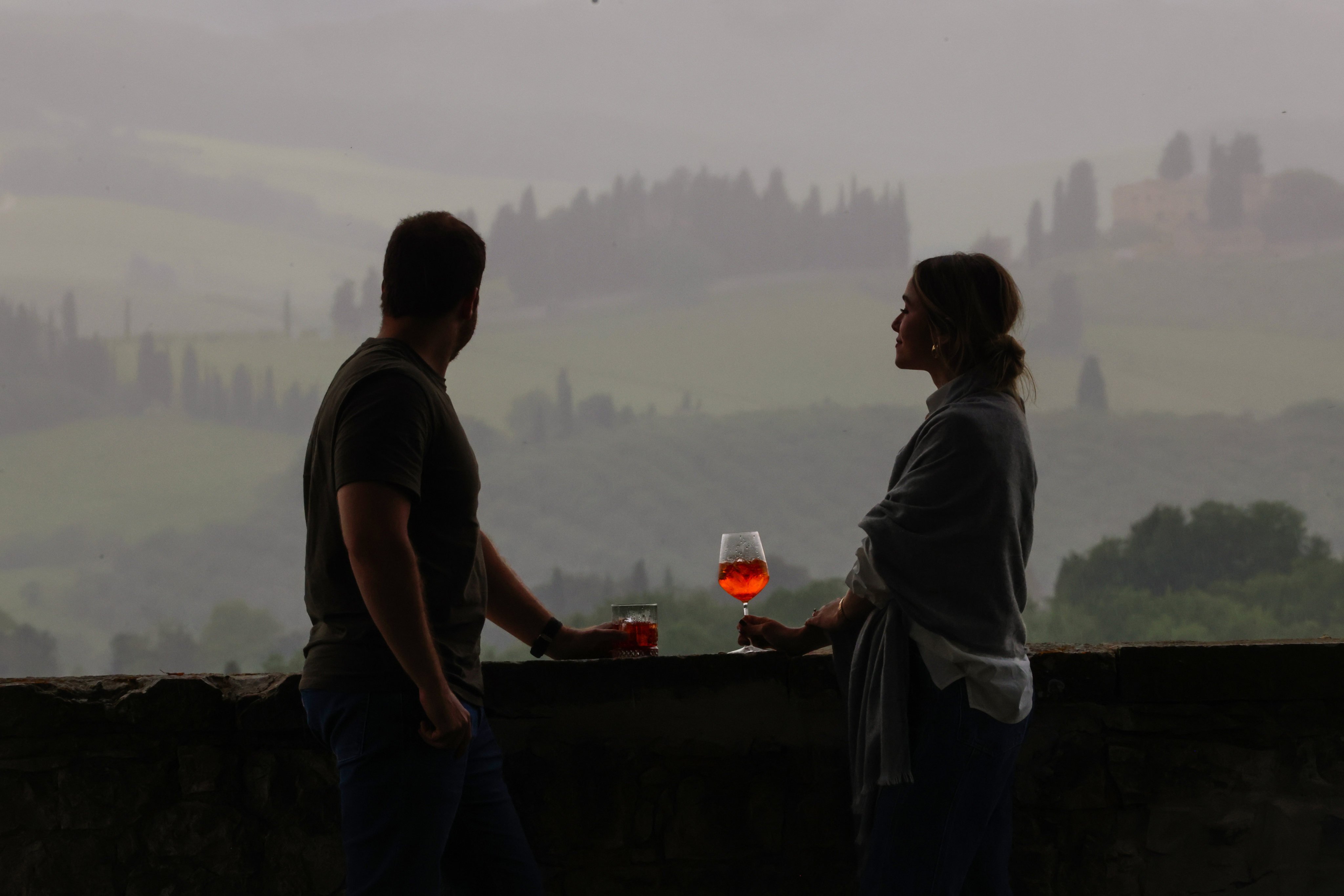 Tourists enjoy an aperitivo in Chianti, Italy. Photo: Getty Images