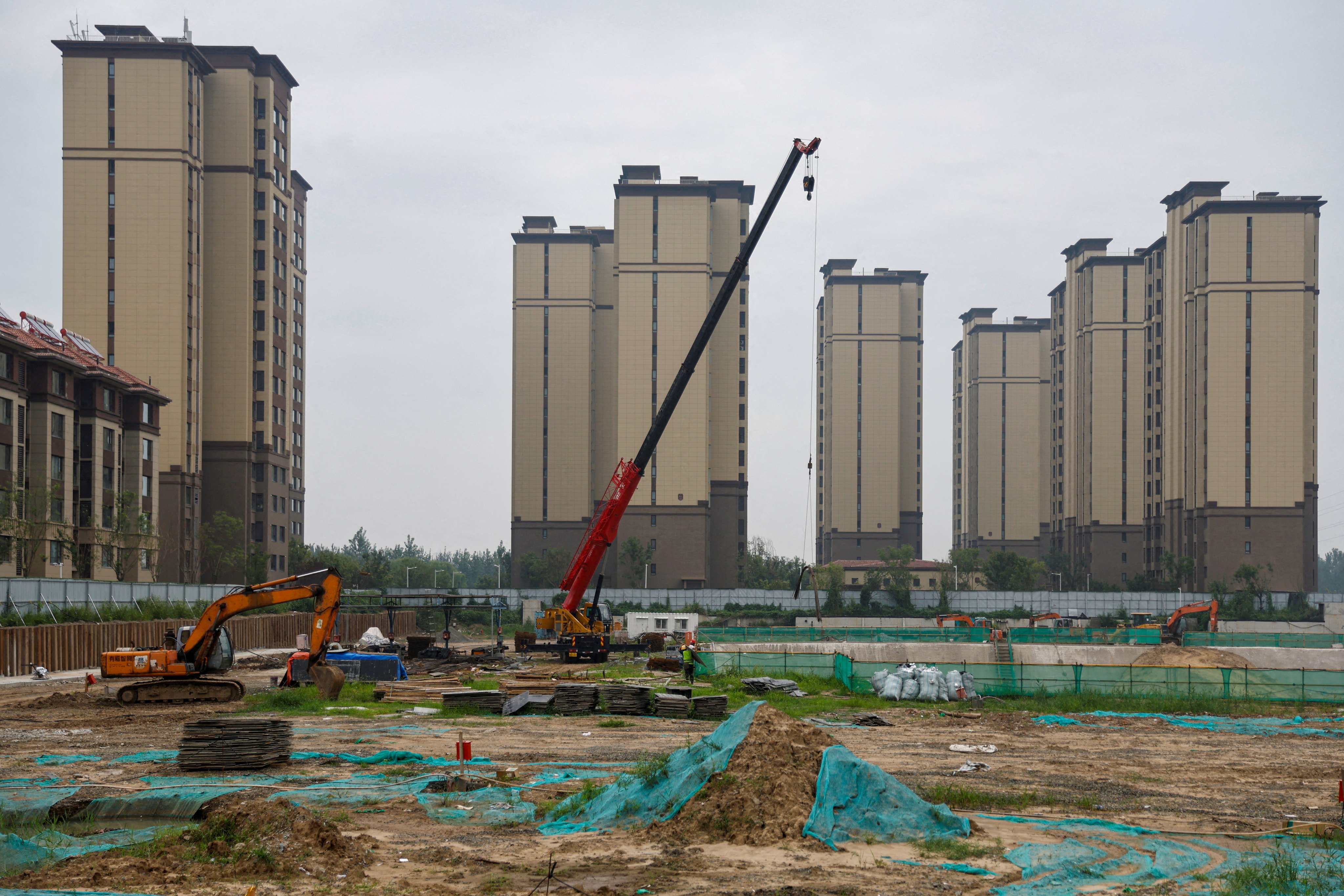 A construction site of residential buildings by Country Garden Holdings in Tianjin in August 2023. Photo: Reuters