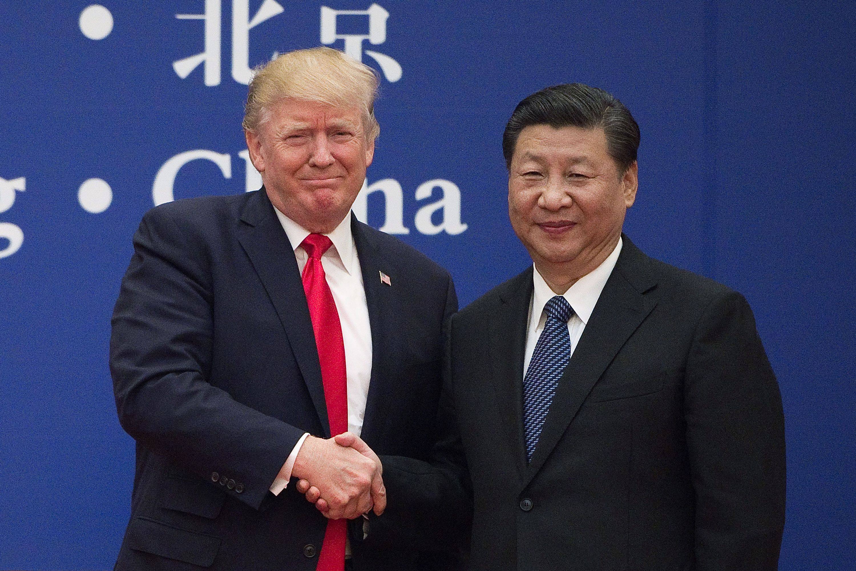 Trump and Xi, pictured in Beijing in 2017, spoke by phone shortly before the US leader returned to the White House. Photo: AFP