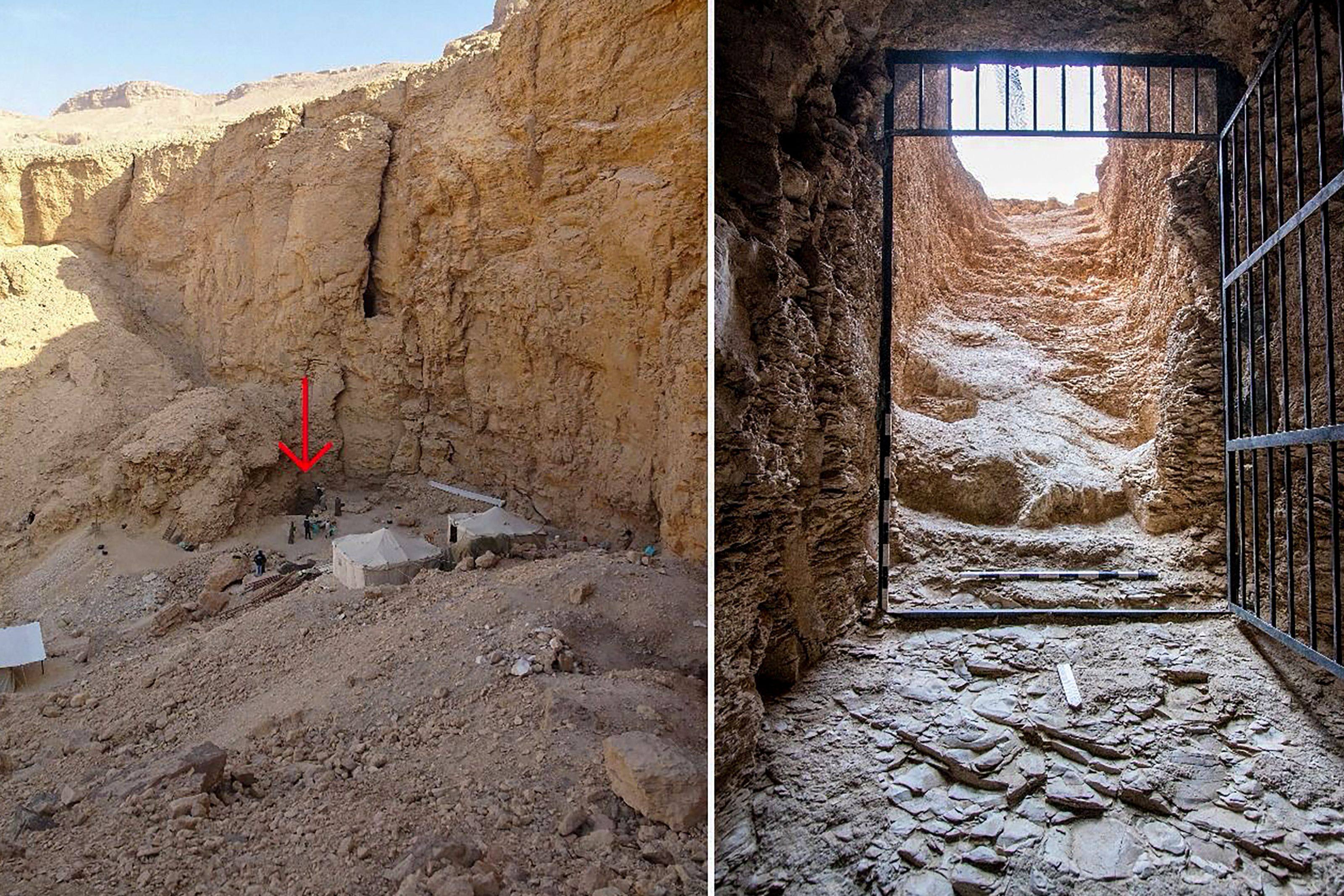 The entrance to the tomb of King Thutmose II in Luxor in southern Egypt. Photo: Egyptian Ministry of Antiquities via AFP