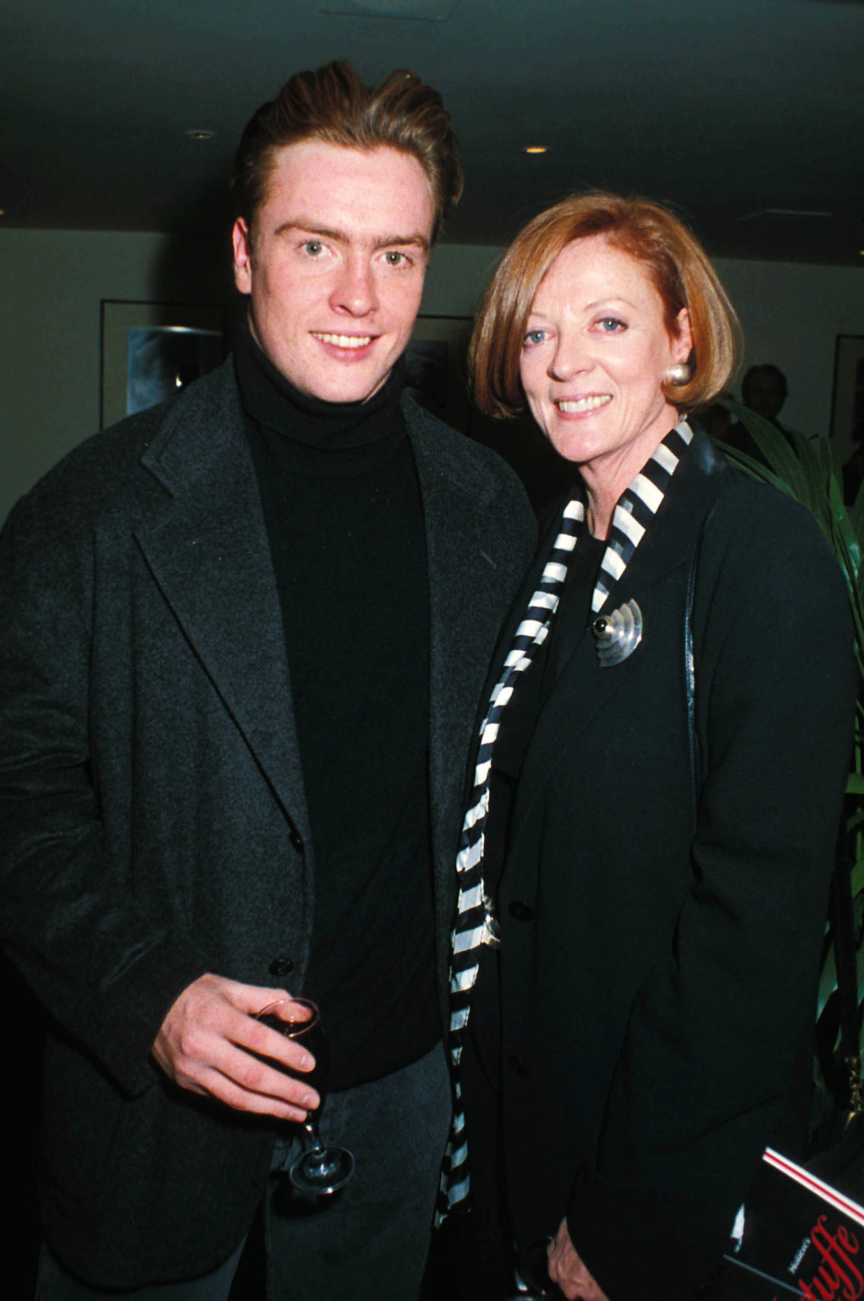 Maggie Smith with her younger son, fellow thespian Toby Stephens. Photo: Getty Images