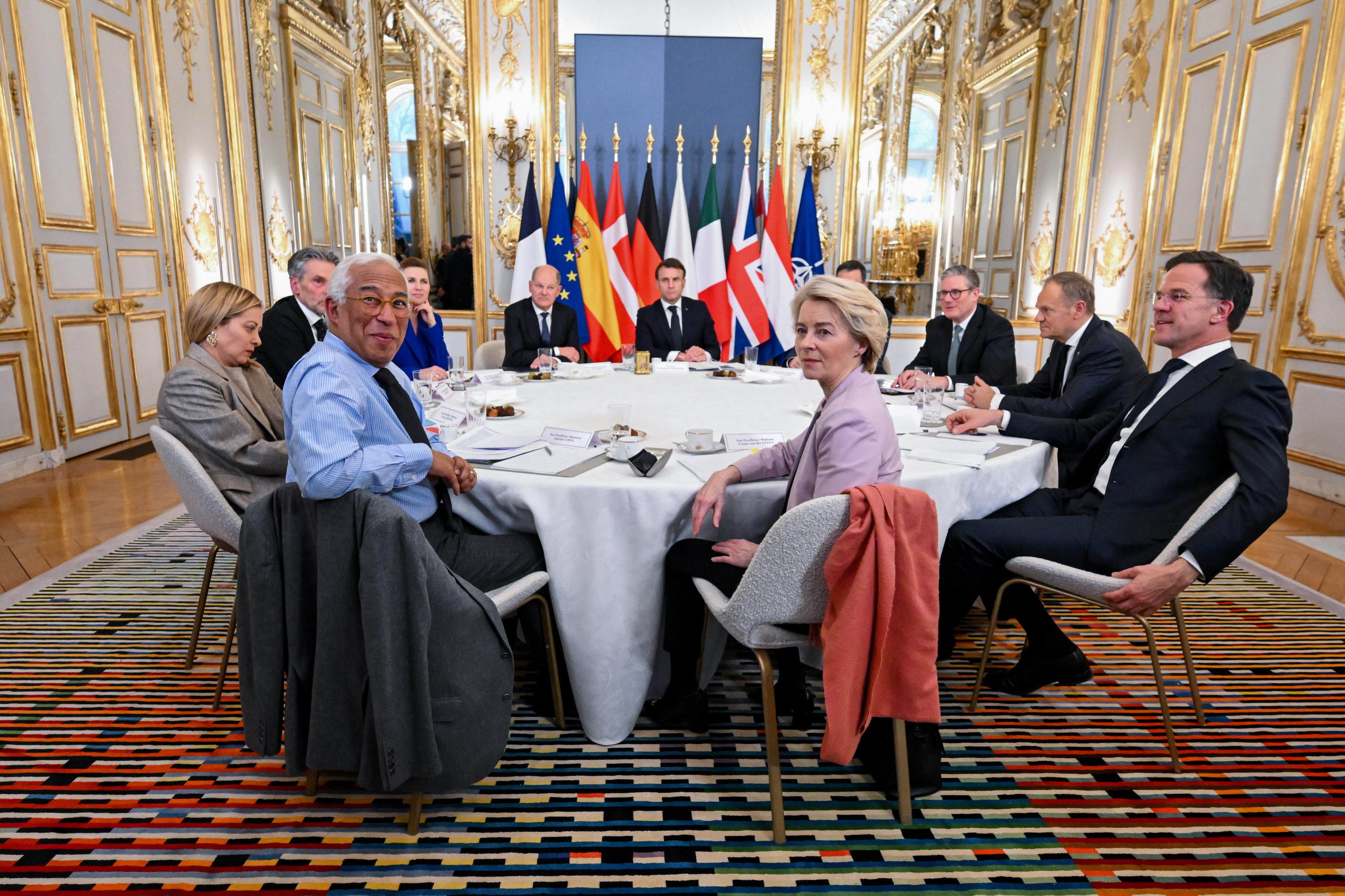 An informal summit of European leaders to discuss the situation in Ukraine at the Elysee Palace in Paris on February 17, 2025. Photo: dpa