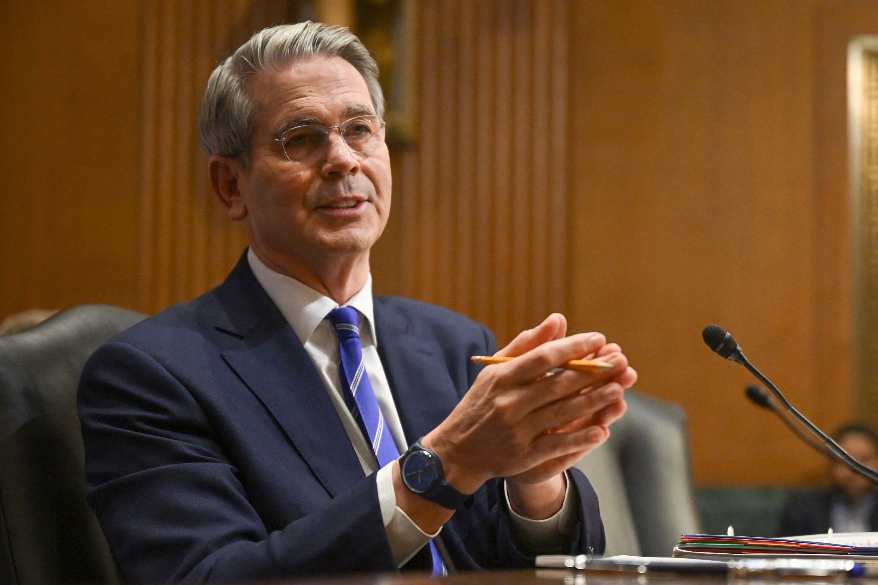 Scott Bessent testifies before the Senate Finance Committee on his nomination to be Secretary of the Treasury, on Capitol Hill in Washington. Photo: AFP