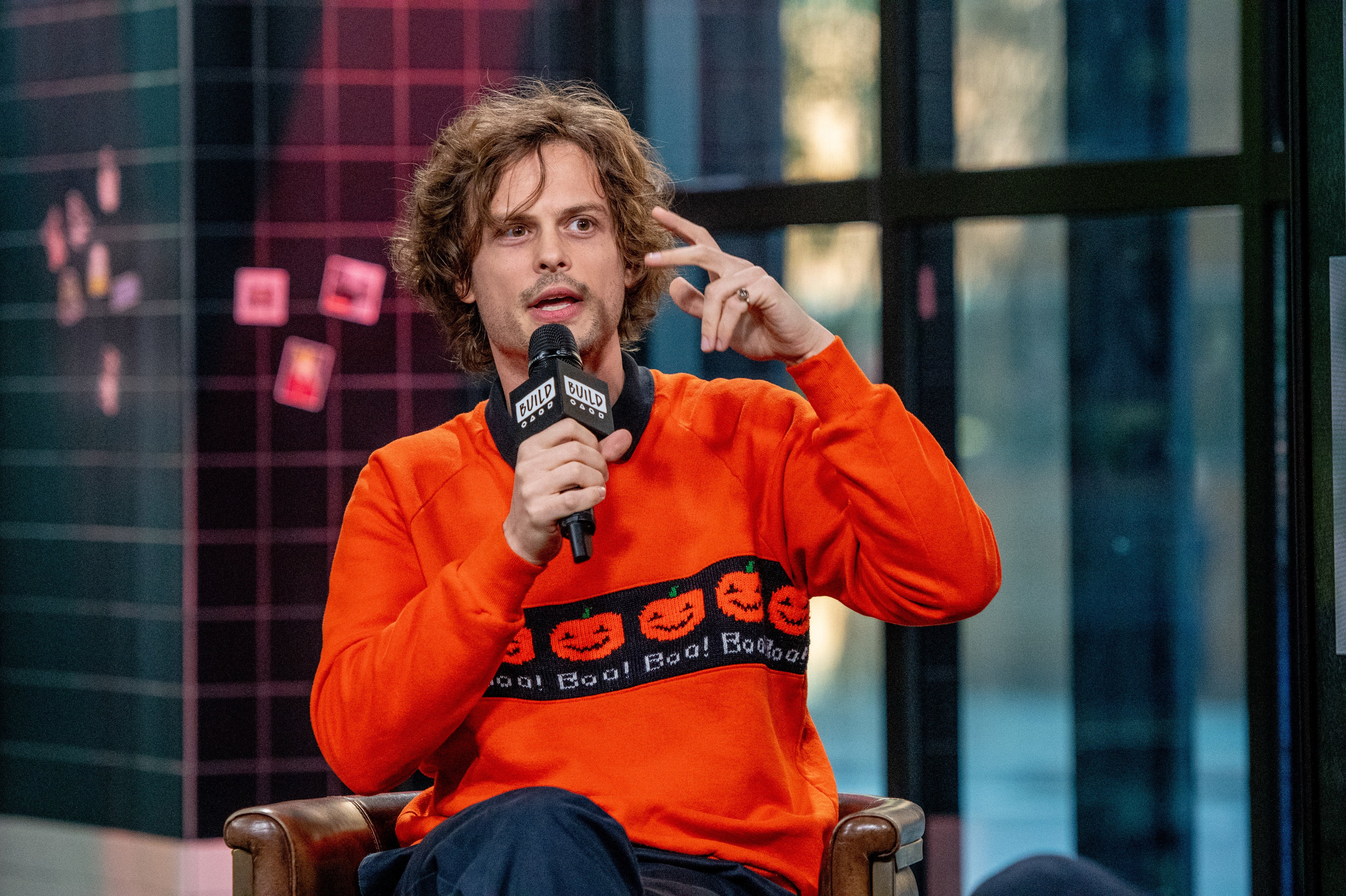 Actor and director Matthew Gray Gubler discusses the TV show Criminal Minds during an episode of the Build Series. Photo: Getty Images