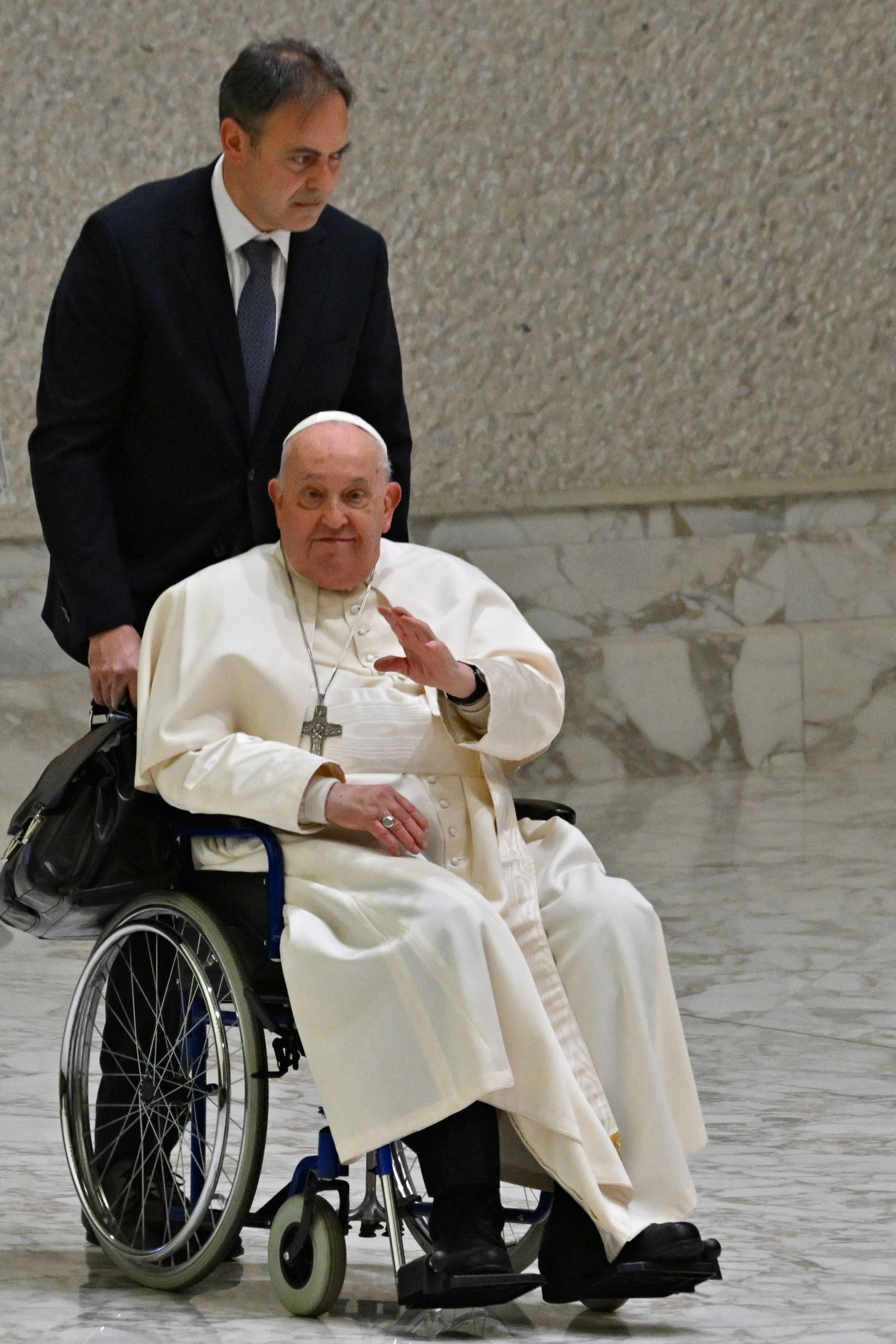 Pope Francis he arrives for an audience at the Vatican in January. Photo: AFP