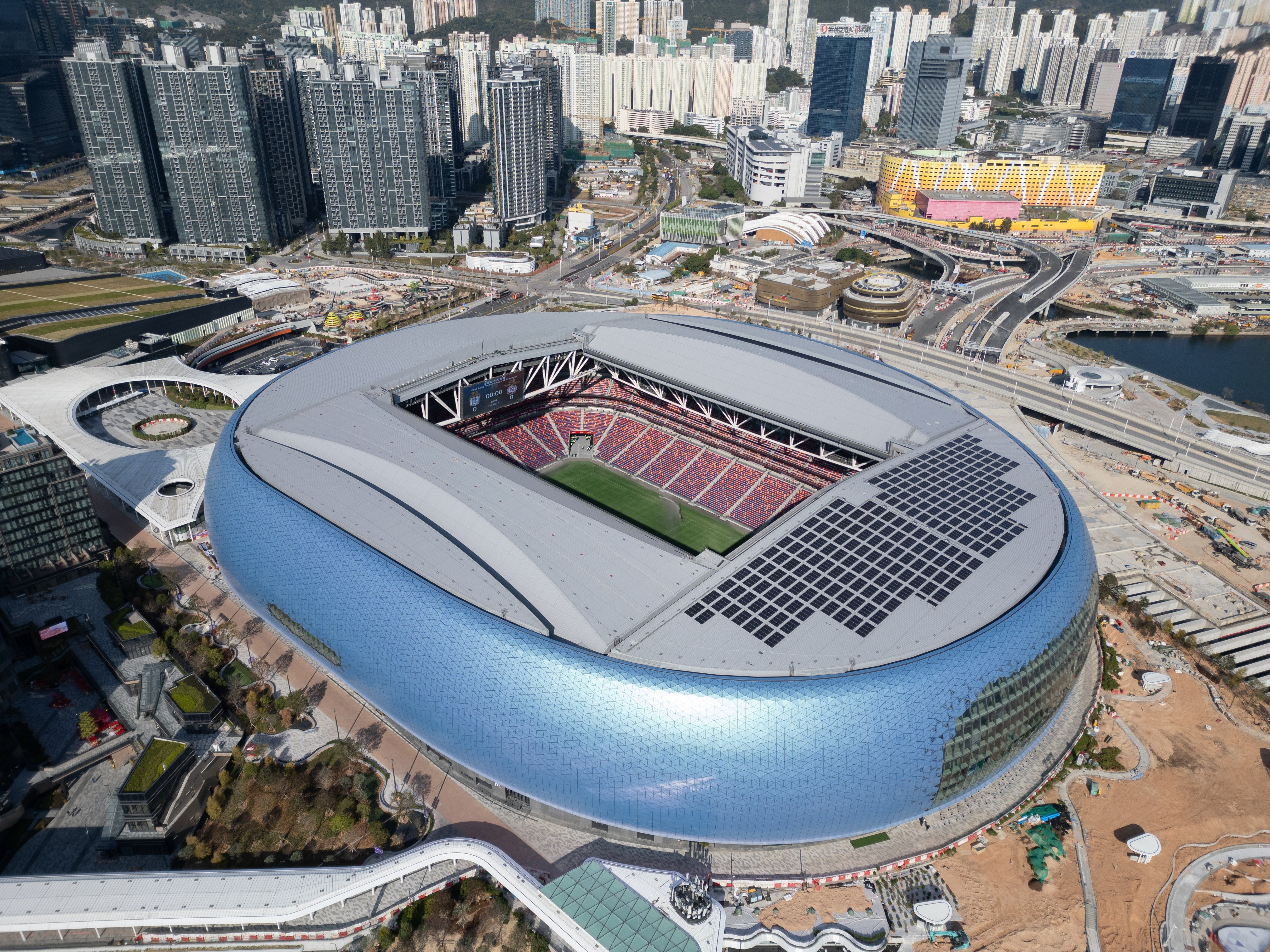 An aerial view of Kai Tak Sports Park main stadium. Photo: Eugene Lee