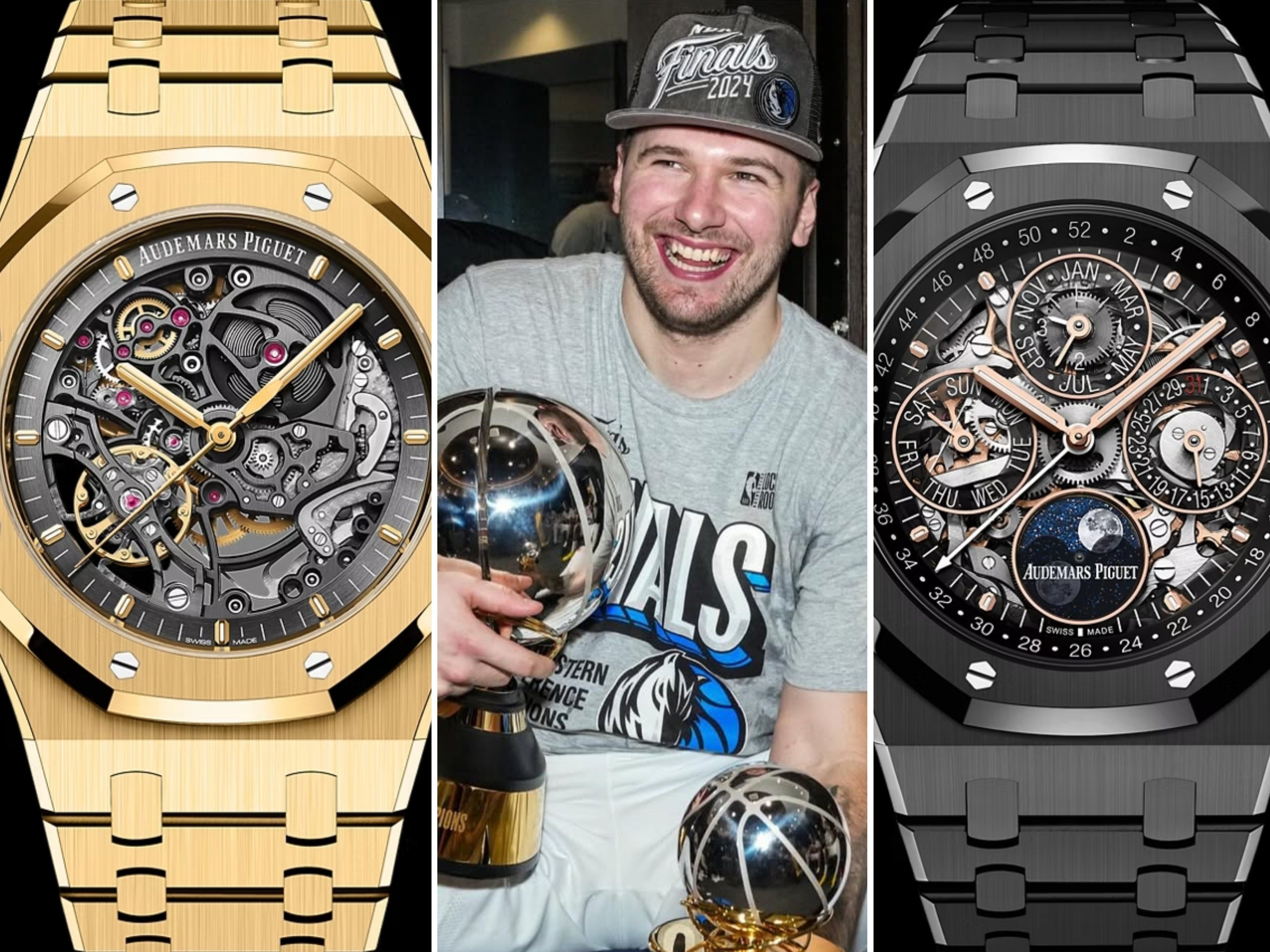 NBA superstar Luka Doncic is building quite the watch collection, with a focus on Audemars Piguet. Photos: @lukadoncic/Instagram, Audemars Piguet