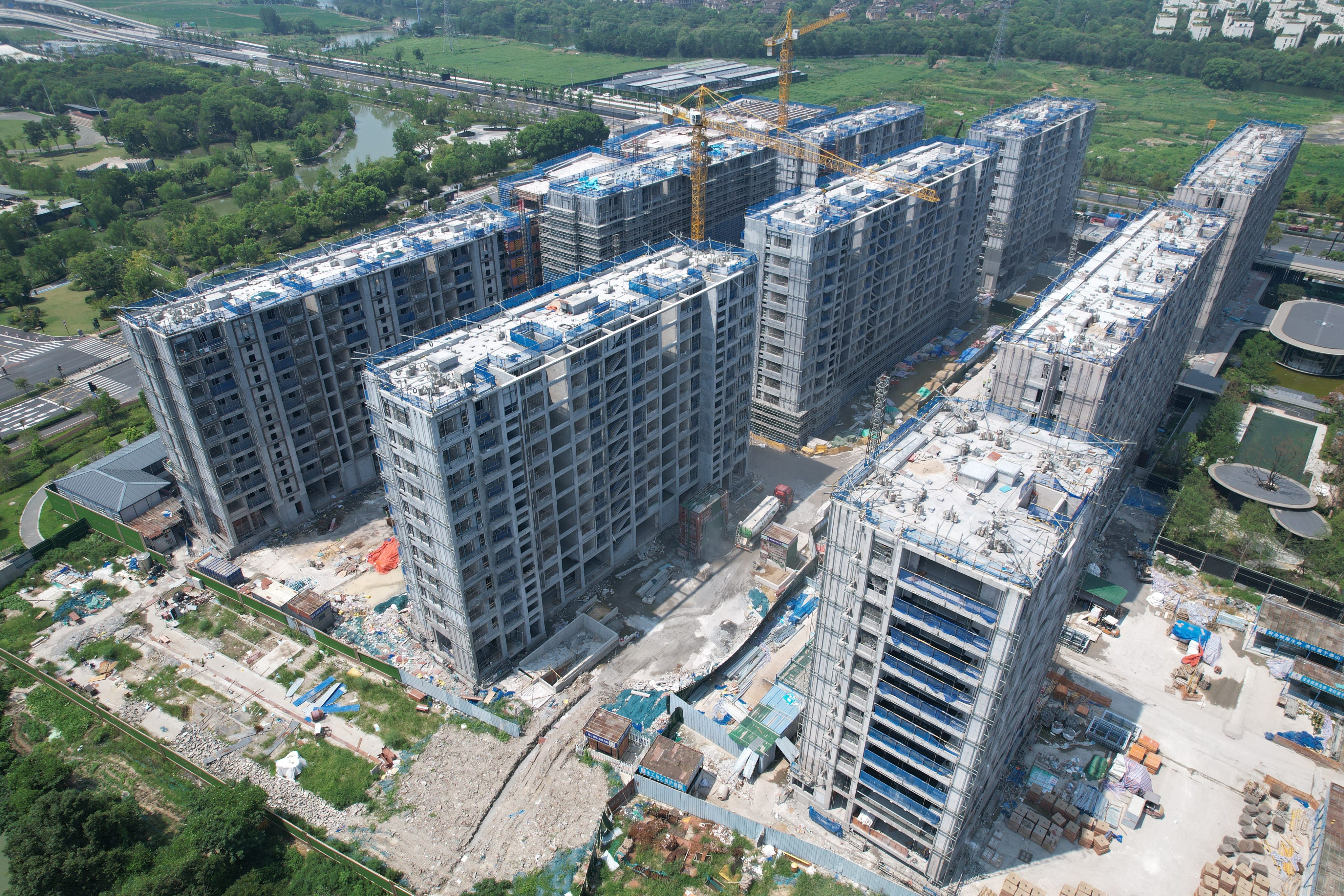 A newly built commercial housing complex in Hangzhou in September 2024. Photo: Getty Images