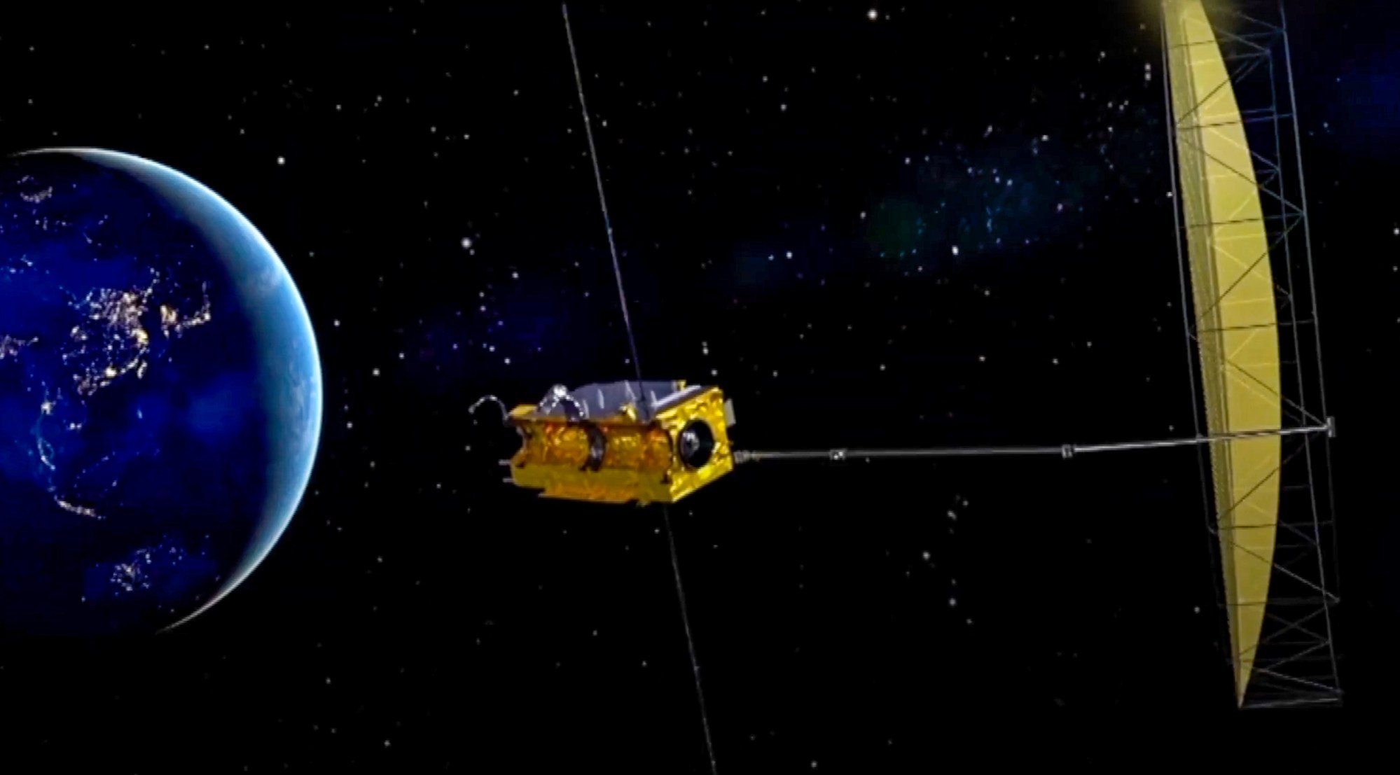 A depiction of Ludi Tance 4-01before its antenna array was extended. Image: CGTN A depiction of Ludi Tance 4-01before its antenna array was extended. Image: CGTN