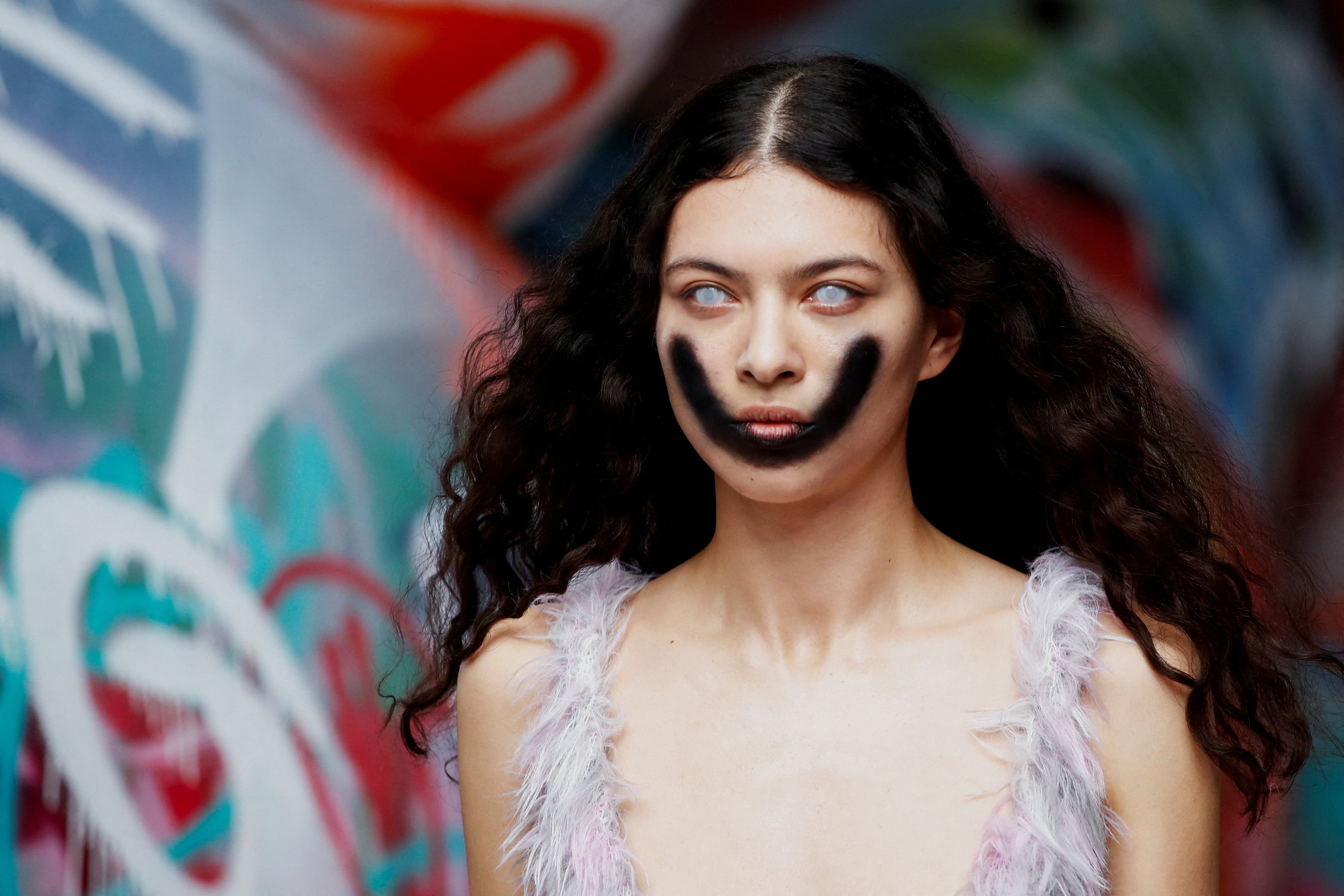 A model presents a creation from the Diesel autumn/winter 2025/2026 collection during Fashion Week in Milan, Italy. Photo: Reuters