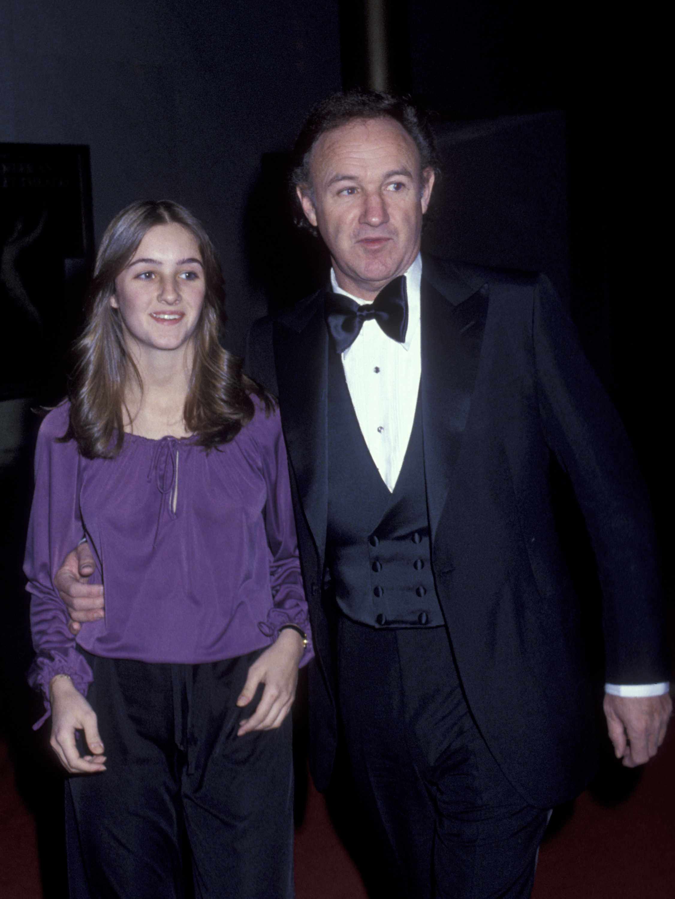 Actor Gene Hackman and daughter Elizabeth Hackman at the screening of Superman together in 1978, at the Kennedy Center in Washington DC. Photo: Getty Images