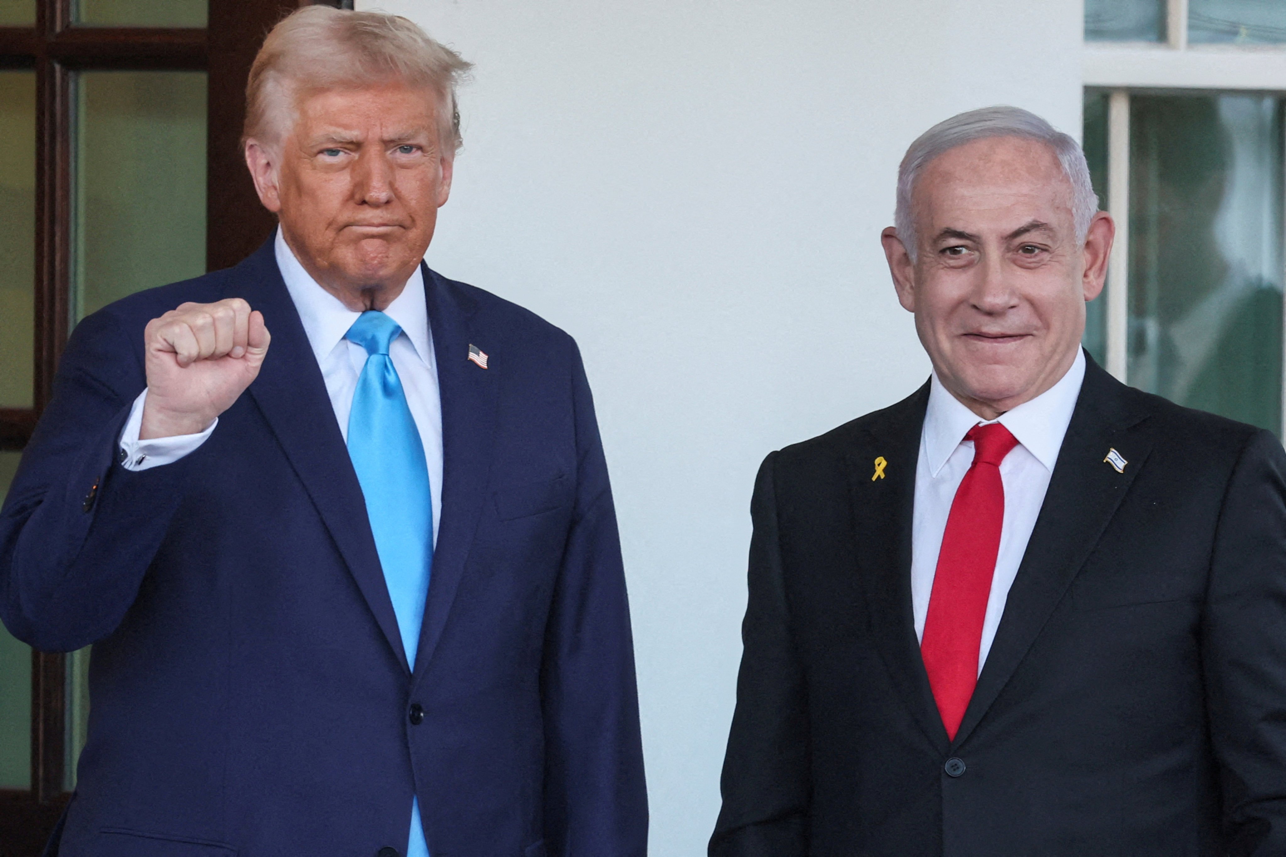 US President Donald Trump met with Israeli Prime Minister Benjamin Netanyahu at the White House on February 4. Photo: Reuters