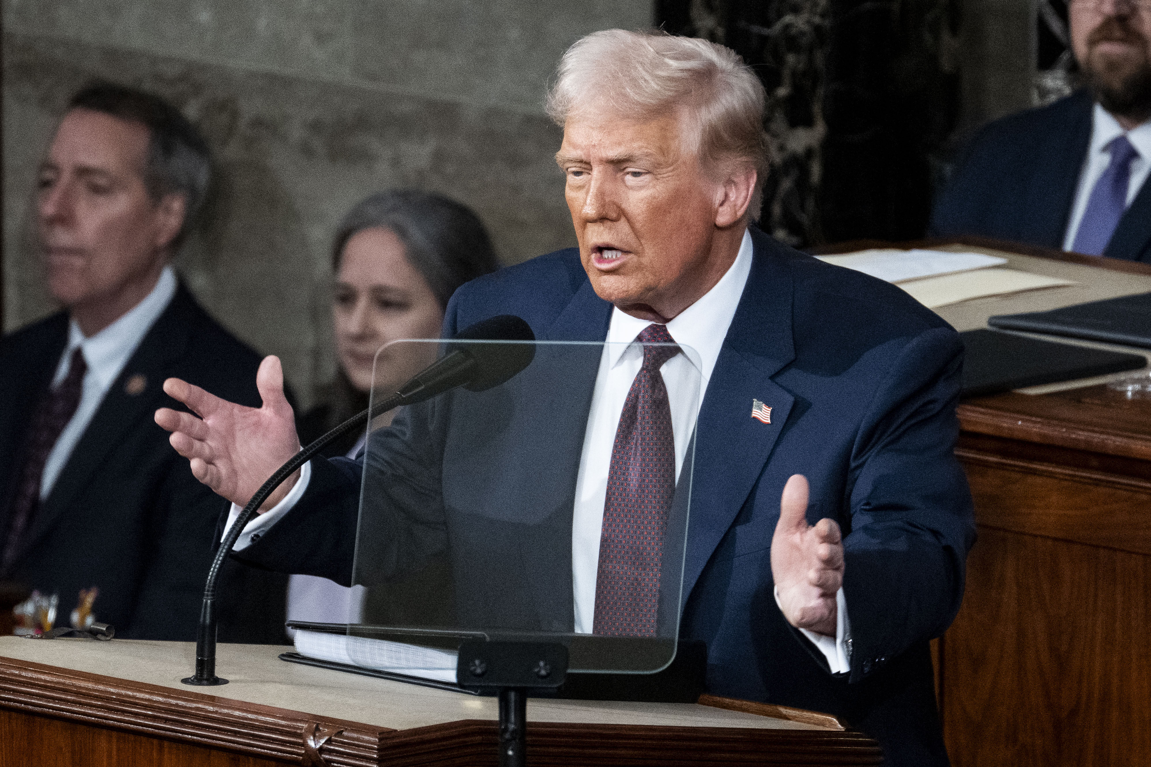 Donald Trump addressing a joint session of Congress. Photo: DPA