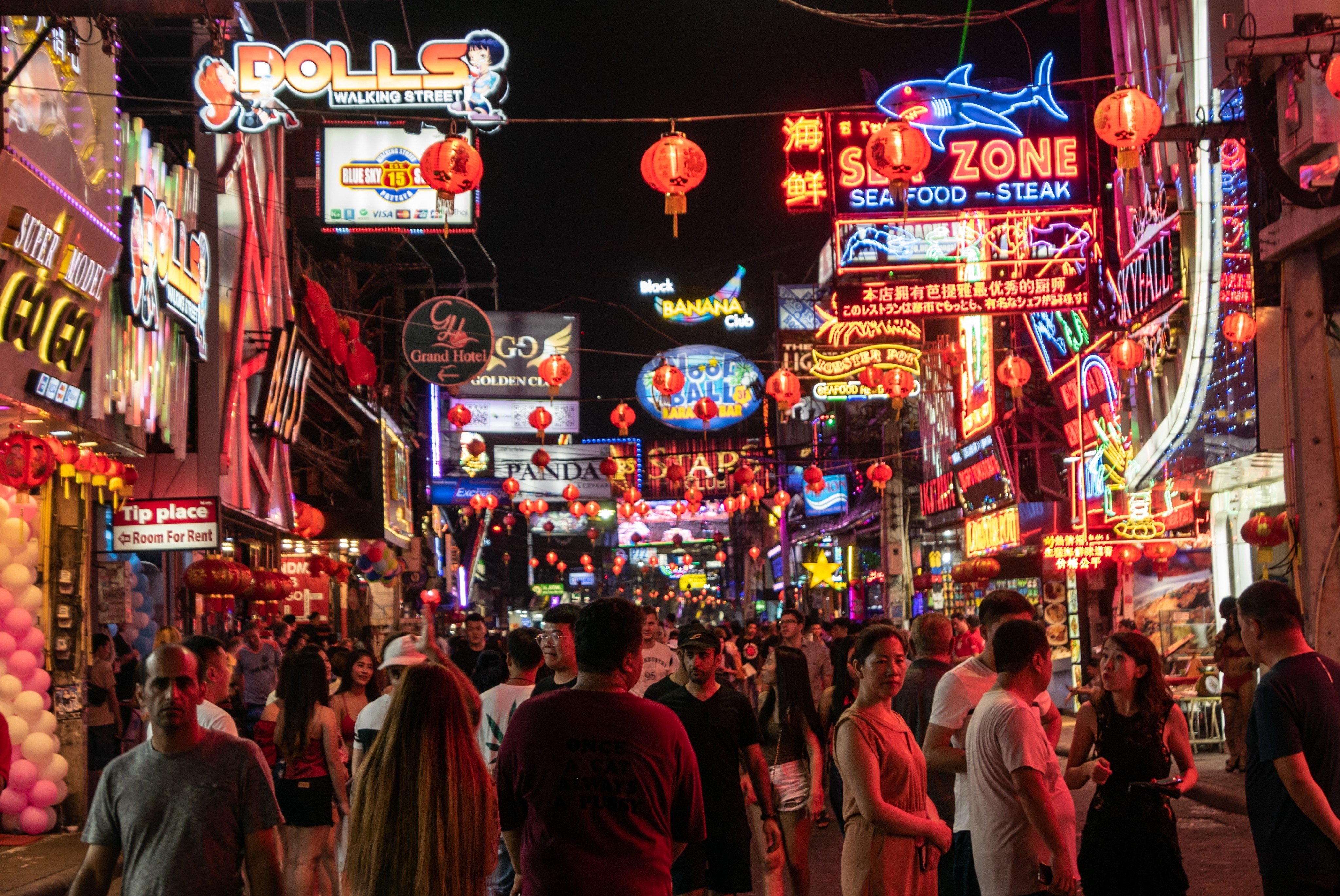 Walking Street in Pattaya, Thailand. Tourists drawn by the country’s nightlife are often surprised bars close on religious holidays. Now the Thai government plans to relax its ban on the sale of alcoholic drinks during Buddhist holidays. Photo: Shutterstock