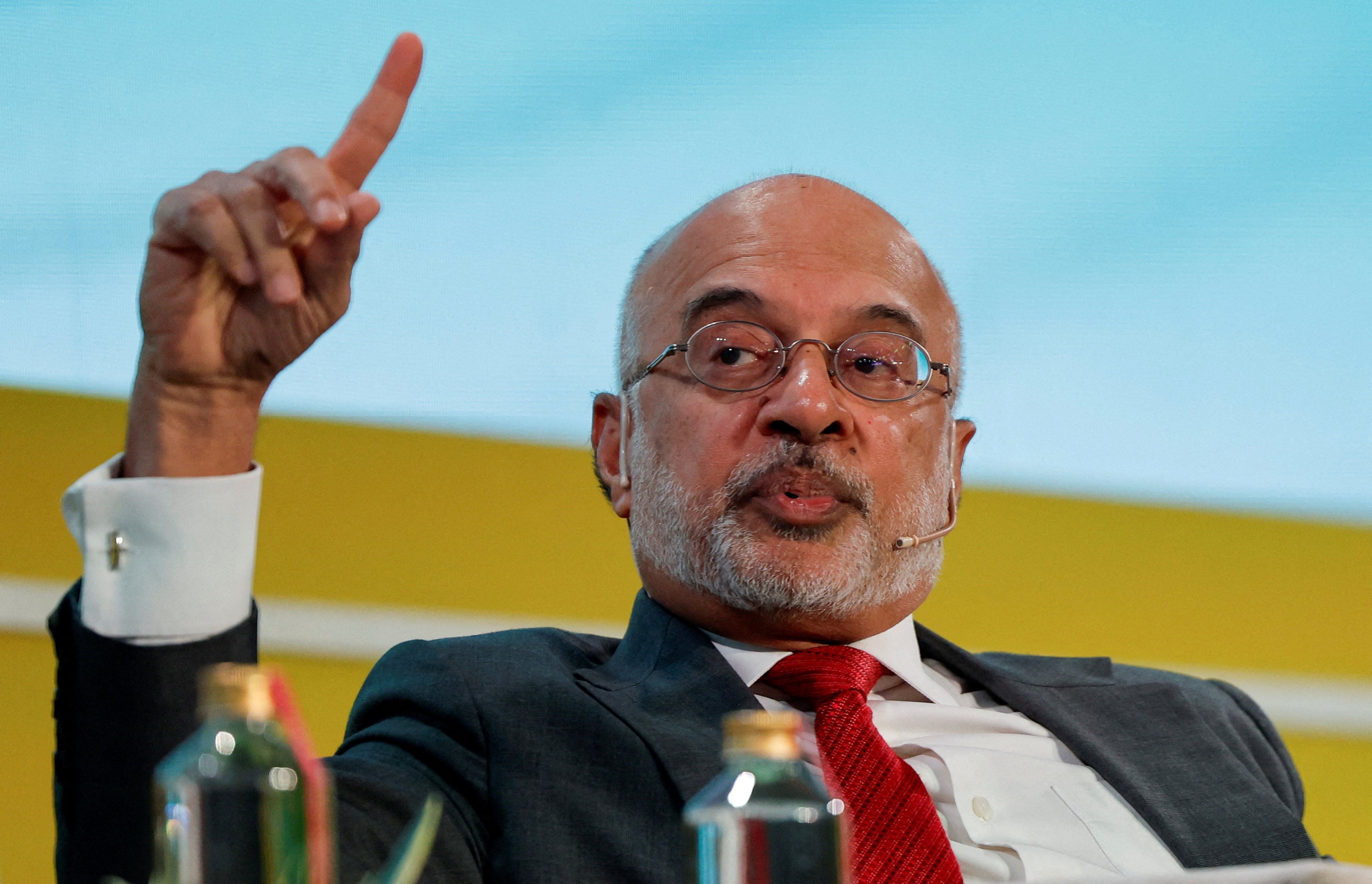 Piyush Gupta, CEO of DBS Bank, attends the Nasscom Technology and Leadership Forum in Mumbai, India, on February 24, 2025. Photo: Reuters