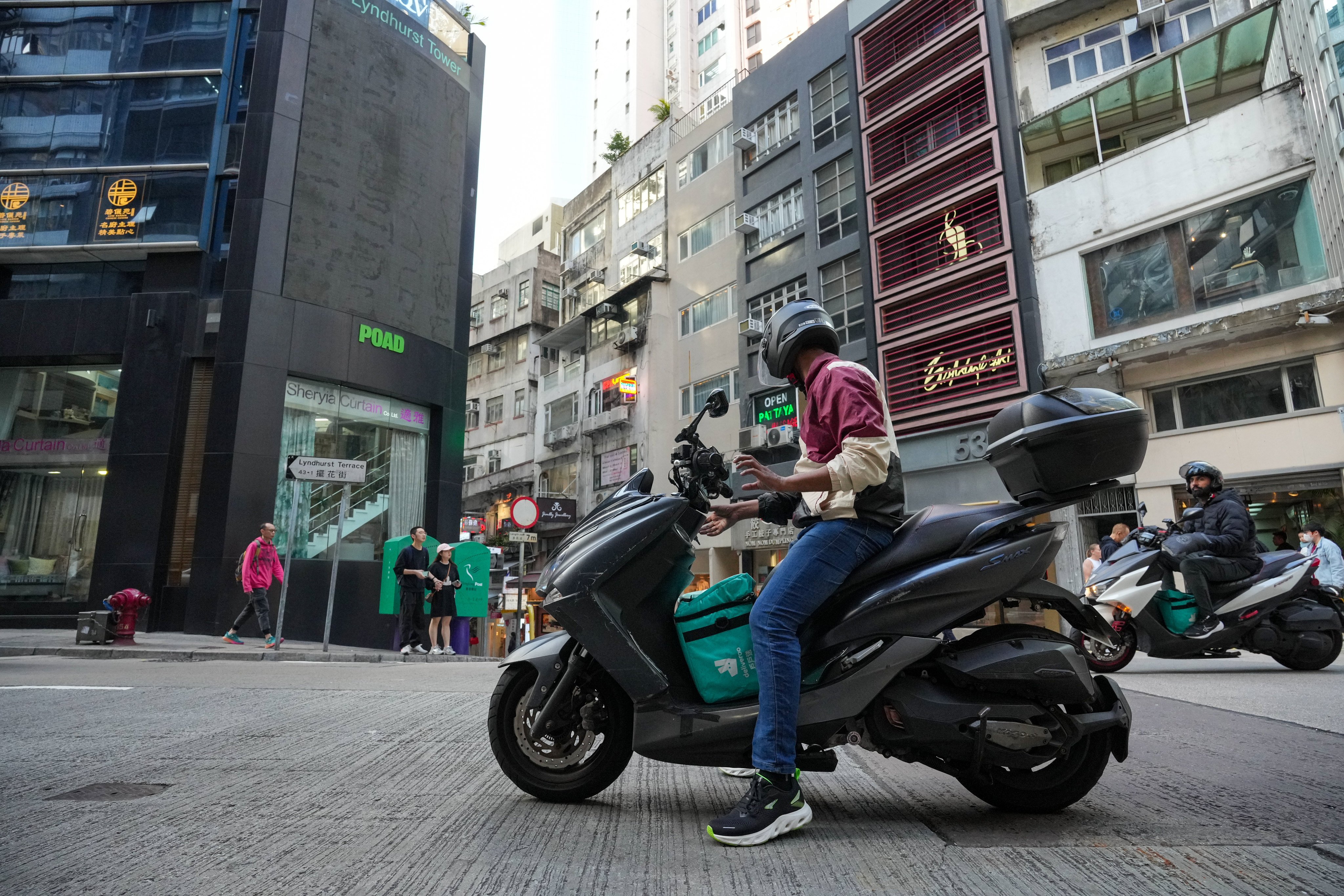 A Deliveroo food delivery rider. Deliveroo Hong Kong will end services on April 7. Photo: May Tse