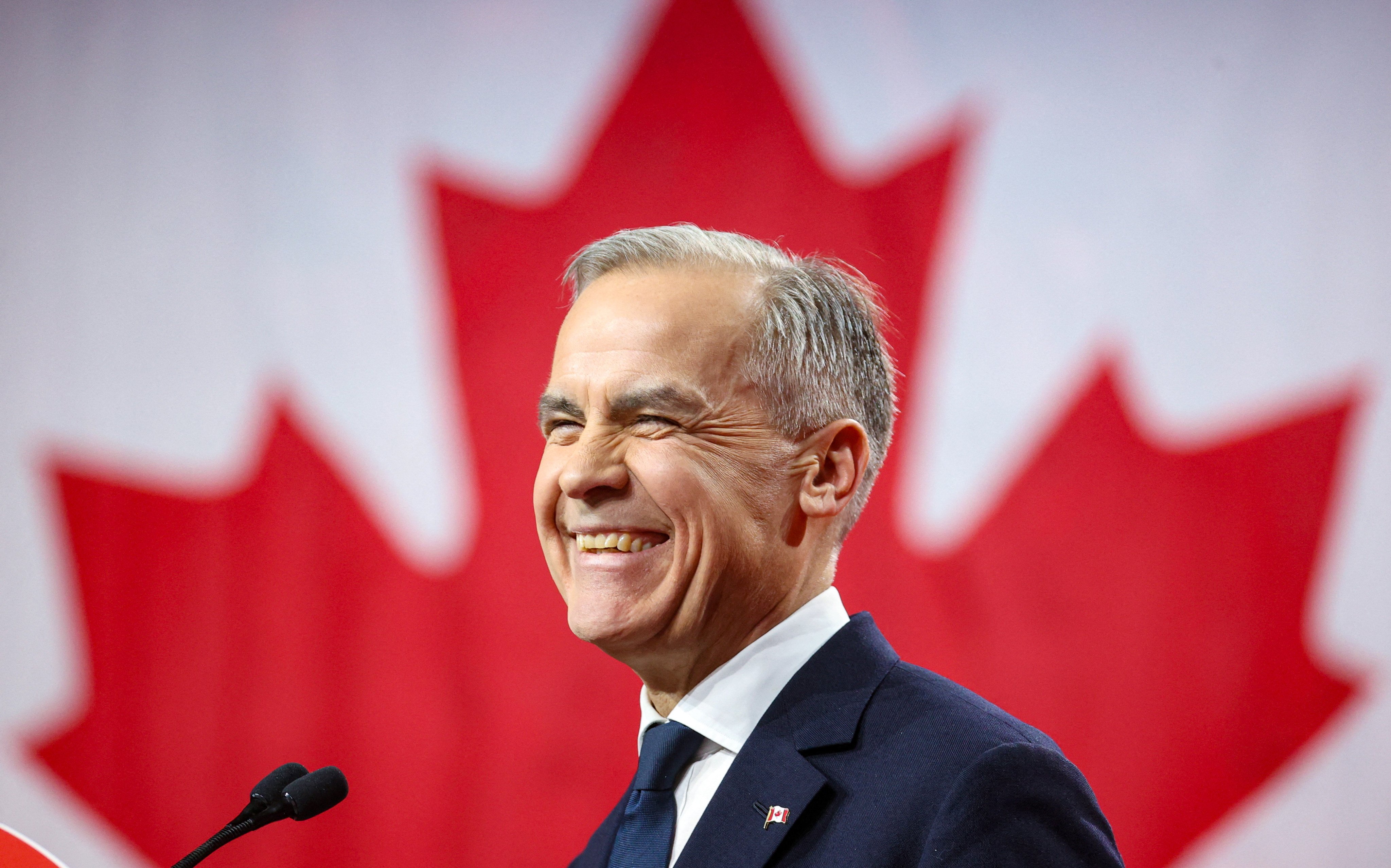 Former Bank of Canada and Bank of England governor Mark Carney speaks after he won the race to become leader of Canada’s ruling Liberal Party, succeeding Justin Trudeau as prime minister. Photo: Reuters