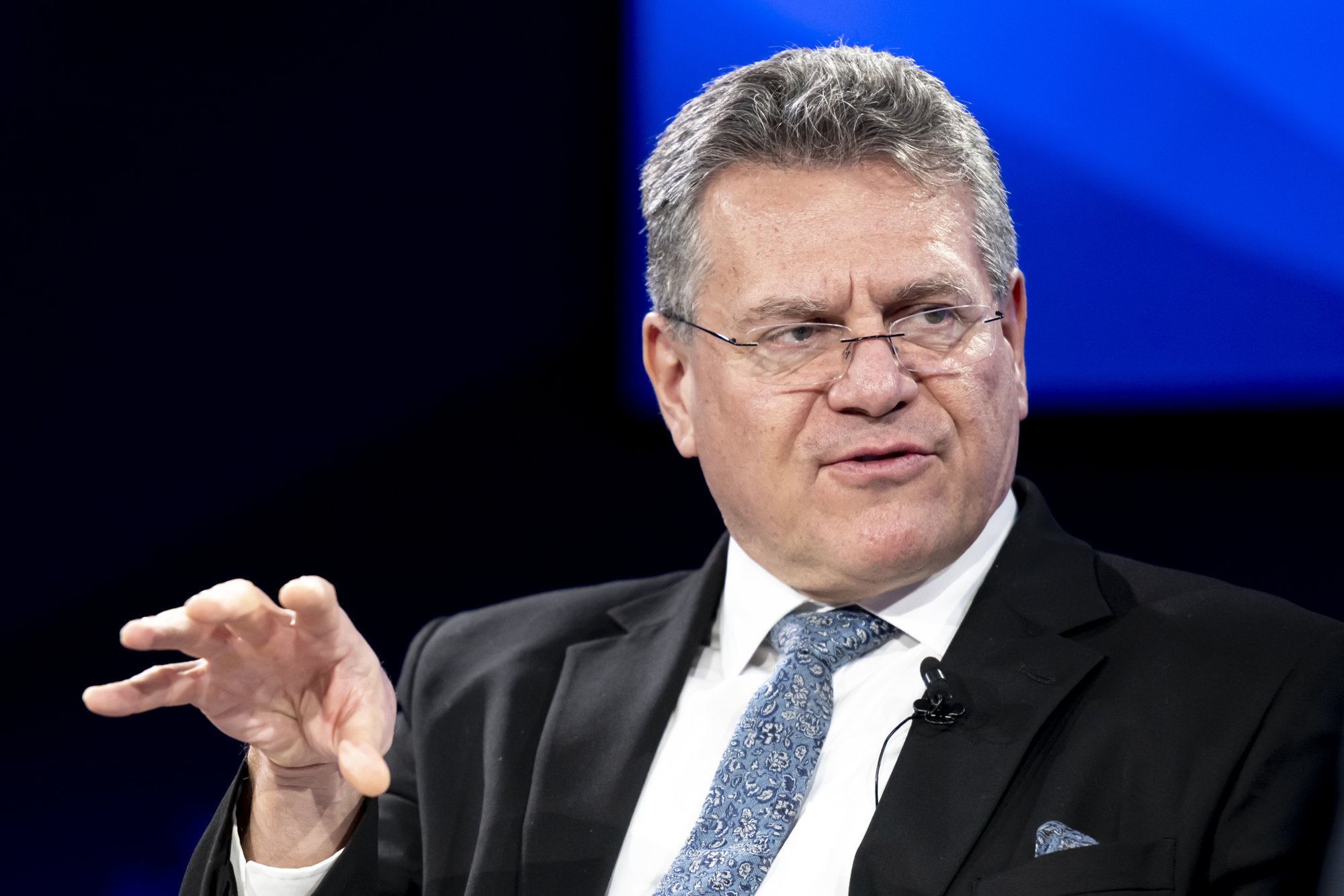 Maros Sefcovic, EU commissioner for trade and economic security, was unable to strike a deal on US tariffs with Trump administration officials during a visit to Washington in February. Photo: EPA Maros Sefcovic, EU commissioner for trade and economic security, was unable to strike a deal on US tariffs with Trump administration officials during a visit to Washington in February. Photo: EPA