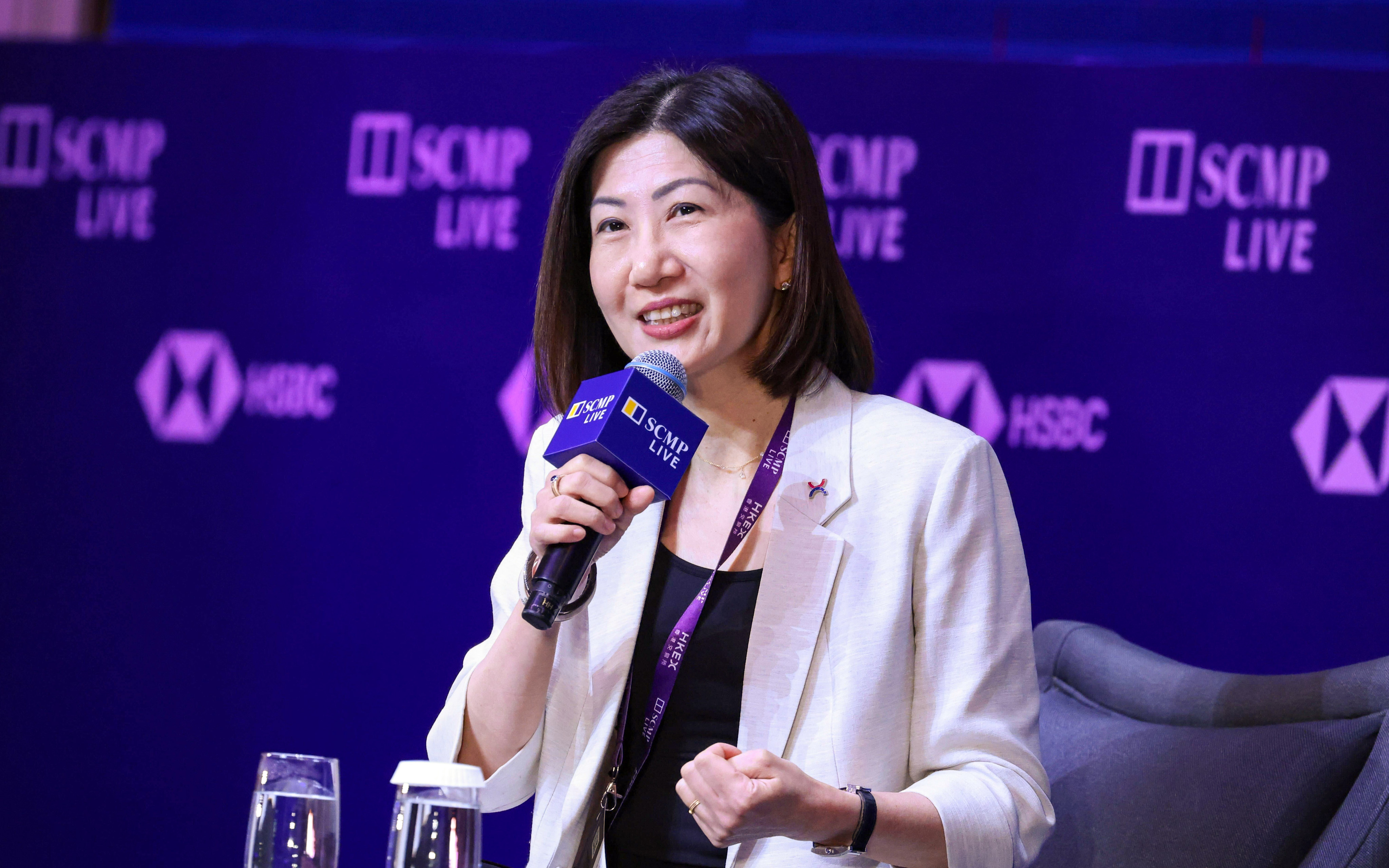 Bonnie Chan, CEO of the Hong Kong exchange, told the SCMP China Conference Southeast Asia in Kuala Lumpur that US stocks were being seen as overvalued. Photo: SCMP/ Nora Tam