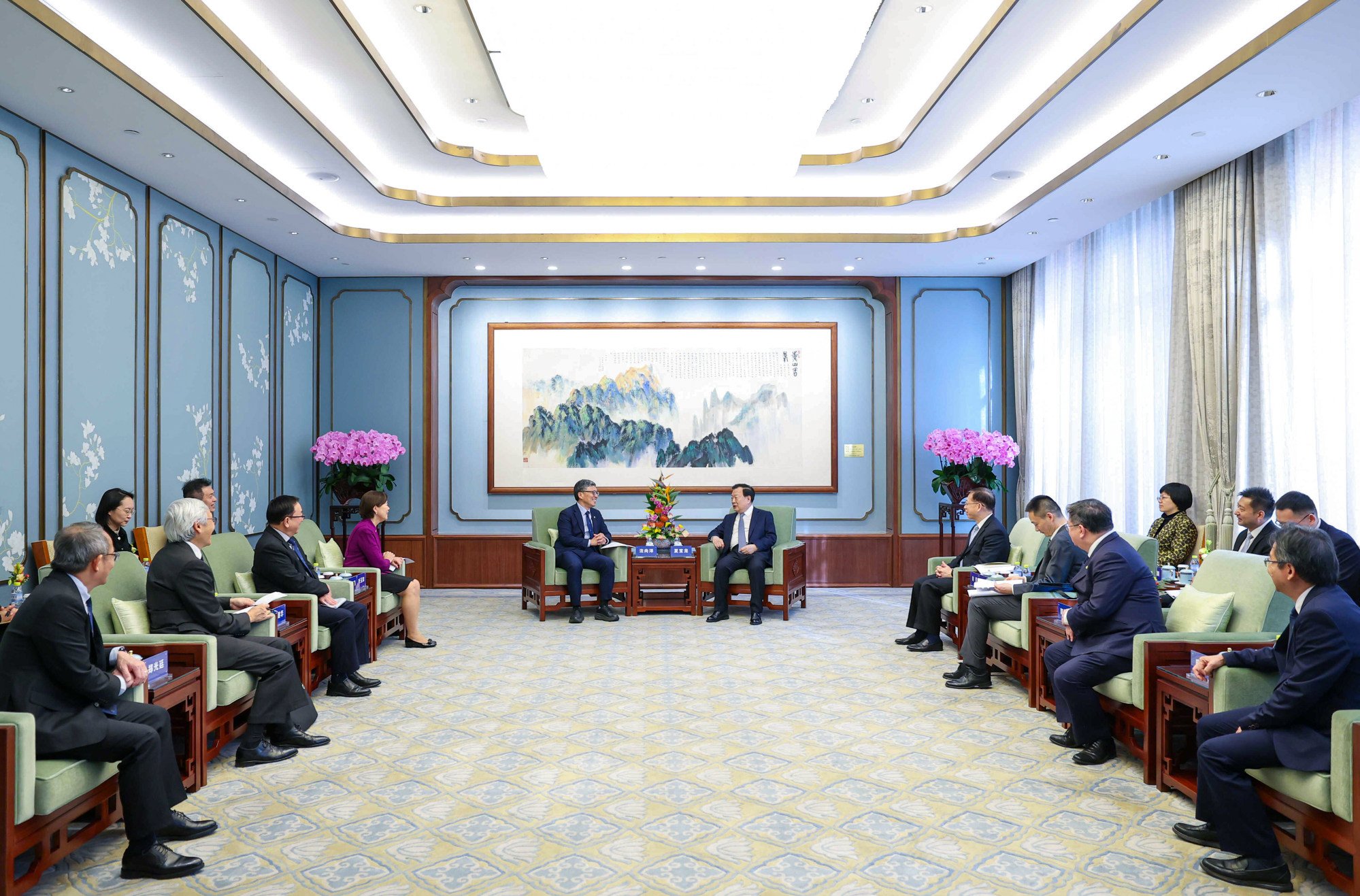 Xia Baolong has said tertiary institutions in Hong Kong should strengthen their role in advancing technology. Photo: Handout Xia Baolong has said tertiary institutions in Hong Kong should strengthen their role in advancing technology. Photo: Handout