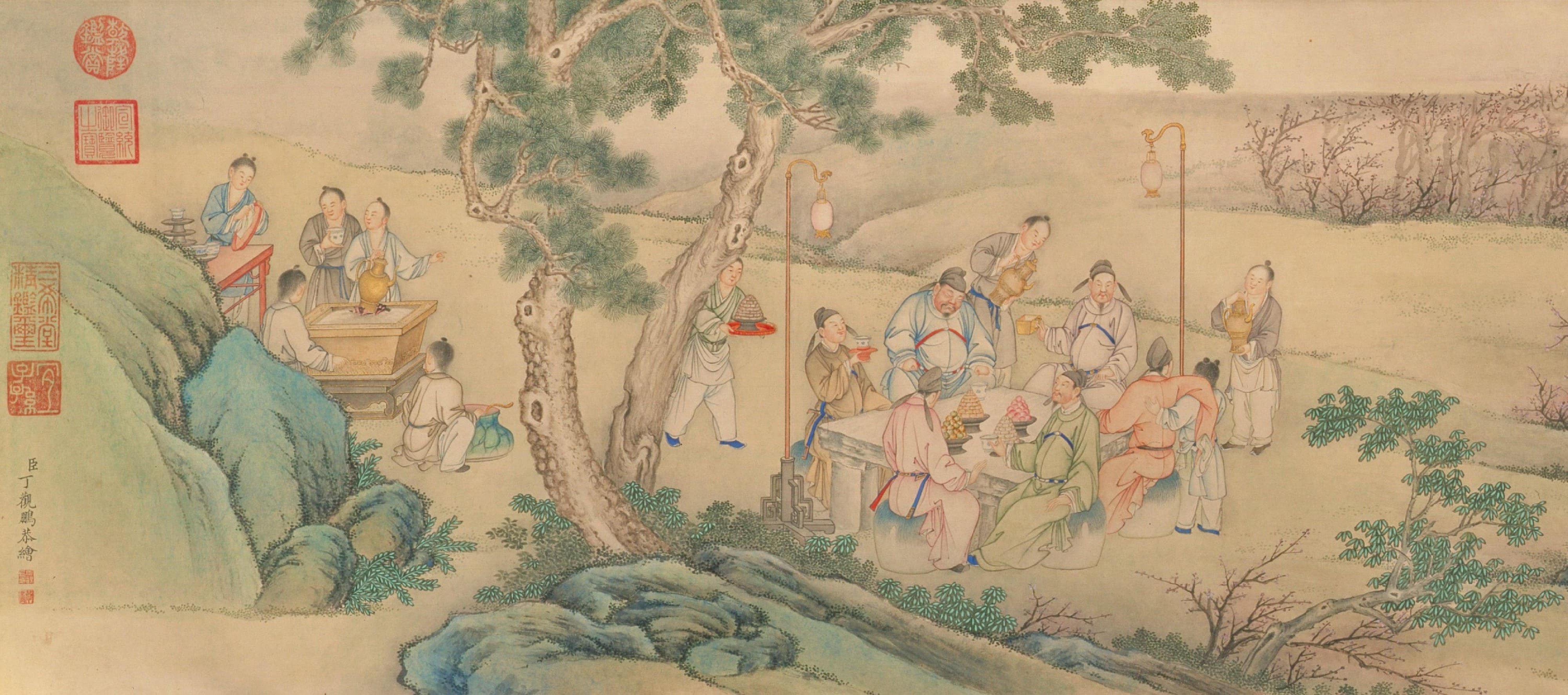 A Night Banquet at Peach and Plum Garden by Ding Guanpeng, from the Qing dynasty. Photo: The Palace Museum