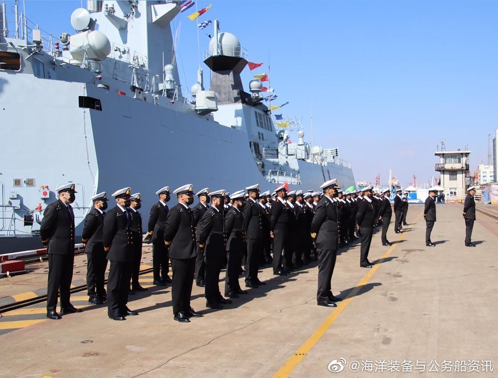 China’s defence exports to Pakistan in the past five years have included four Type 054A frigates. Photo: Weibo/China State Shipbuilding Corporation