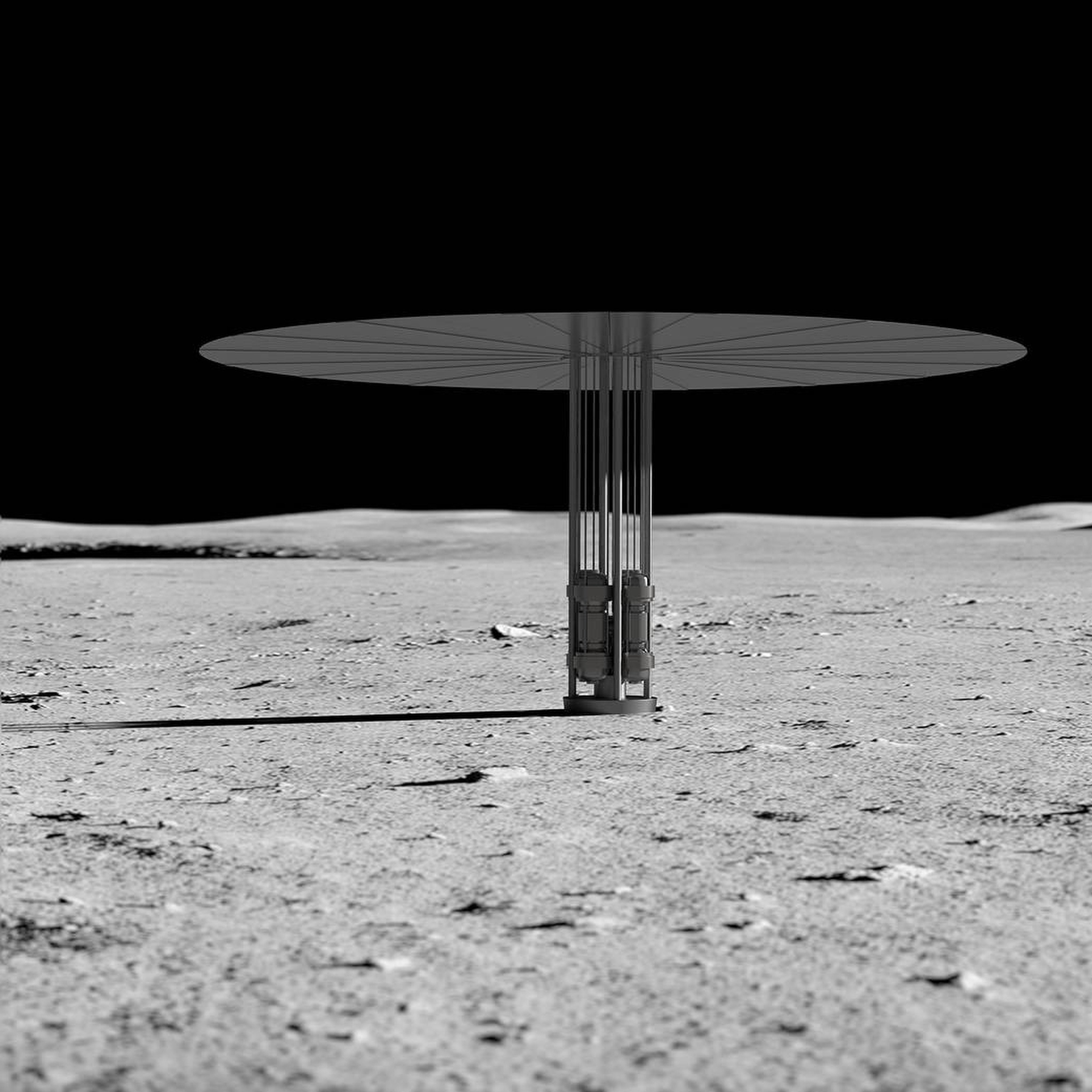 Artist’s concept of a fission power system on the lunar surface. Chinese engineers have pointed out some minor differences that make the Chinese lunar nuclear reactor more efficient and longer-lasting than Nasa’s. Image: Nasa