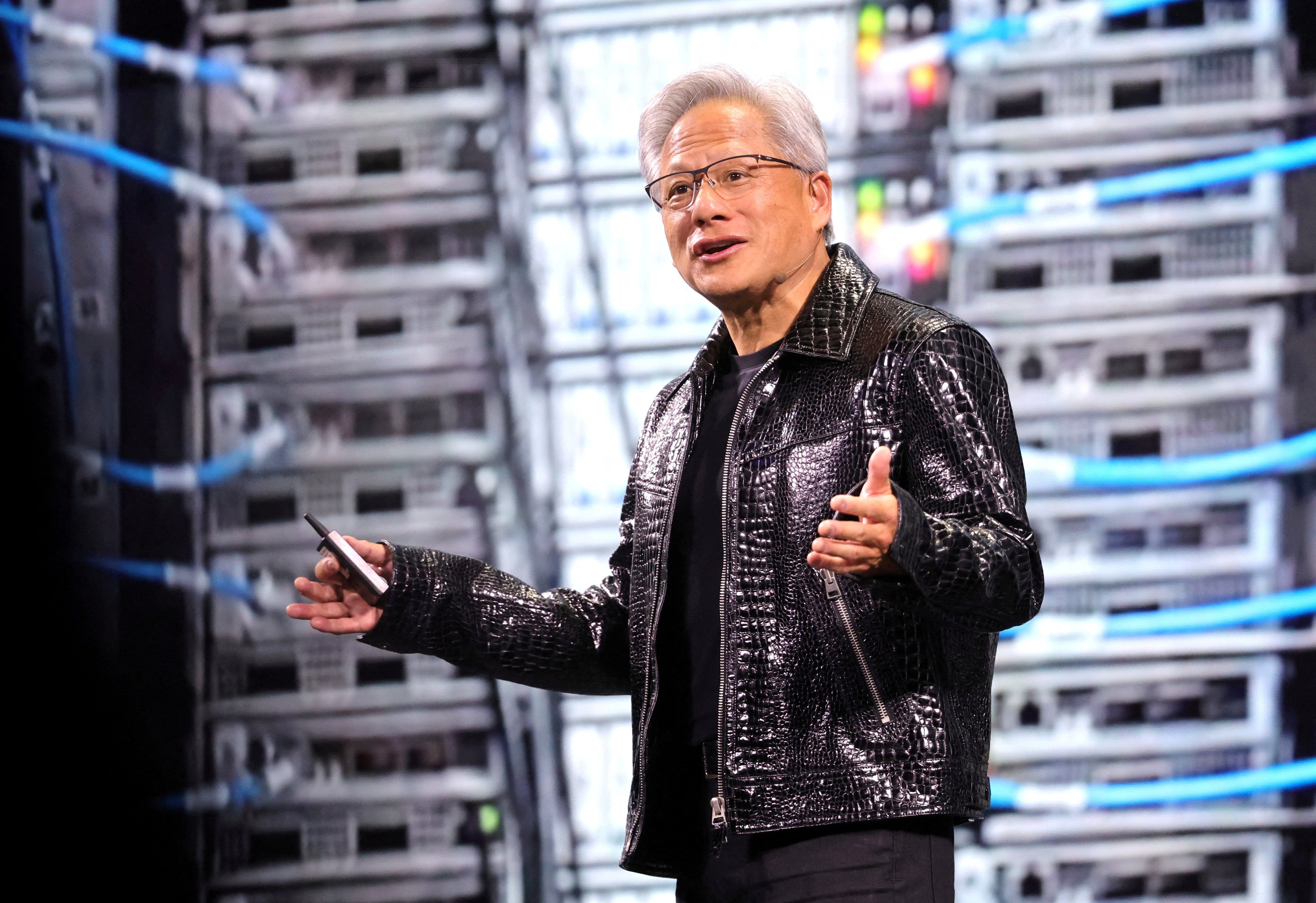 Nvidia CEO Jensen Huang gives a keynote address at CES 2025 in Las Vegas, Nevada, January 6, 2025. Photo: Reuters