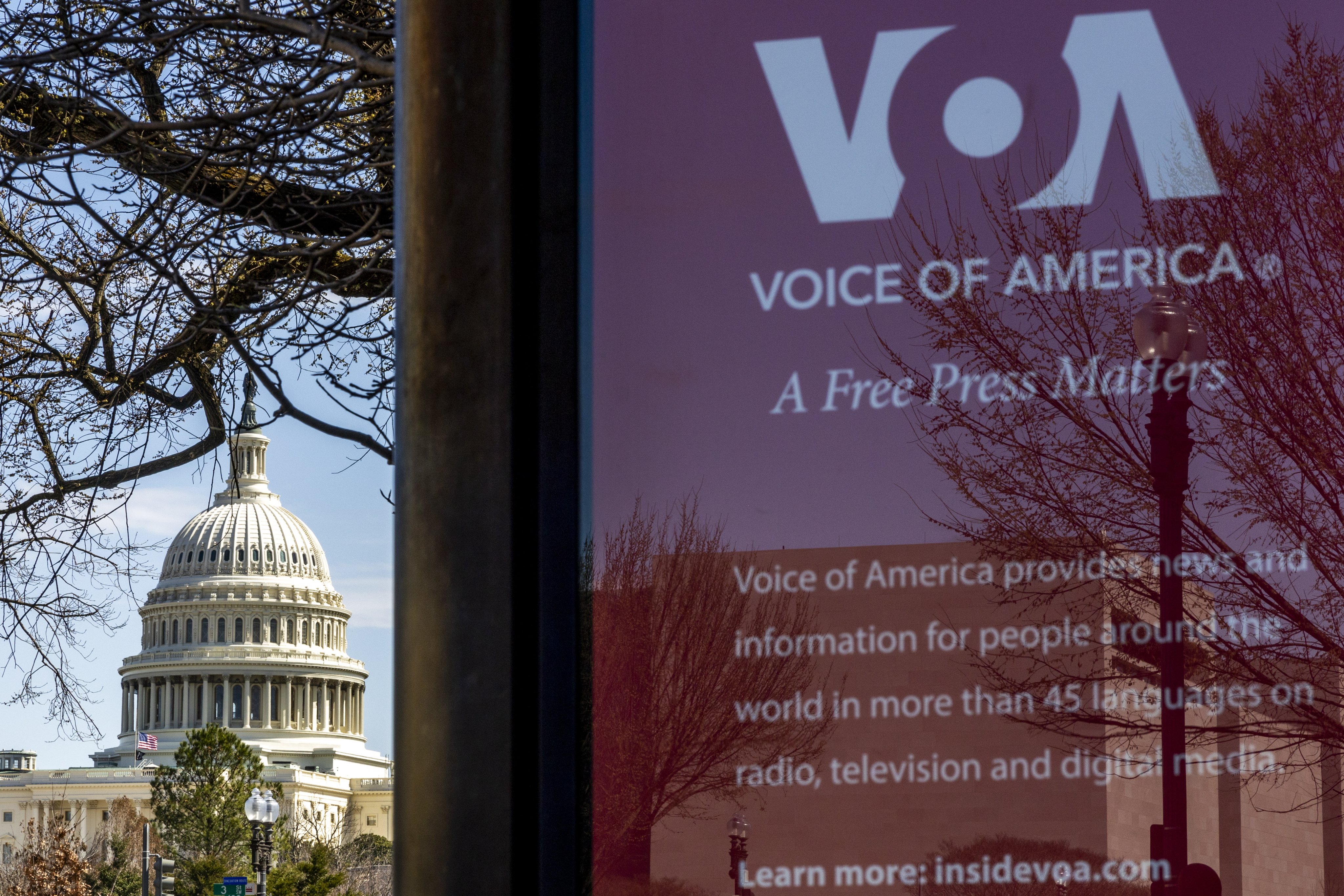 The Voice of America headquarters near the US Capitol in Washington on Monday. Photo: EPA-EFE