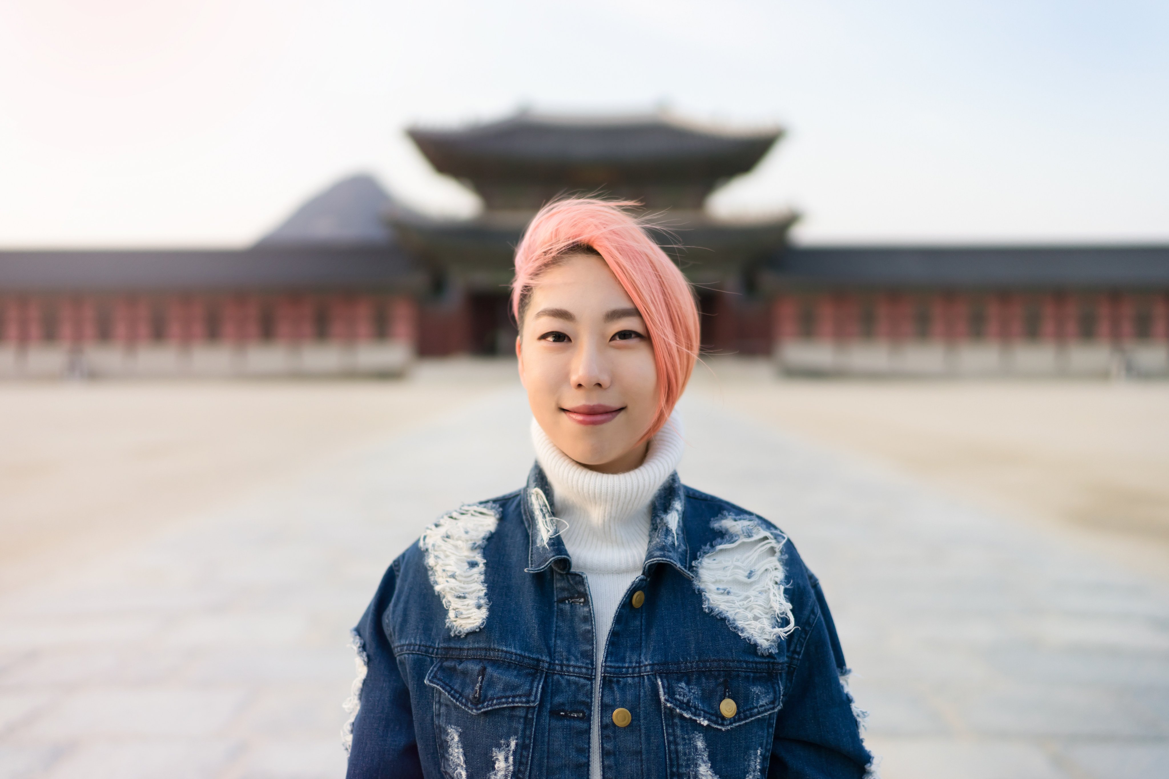 A woman at Gyeongbokgung Palace in Seoul. Economic uncertainty is often cited as a reason for hesitancy to marry. Photo: Getty Images