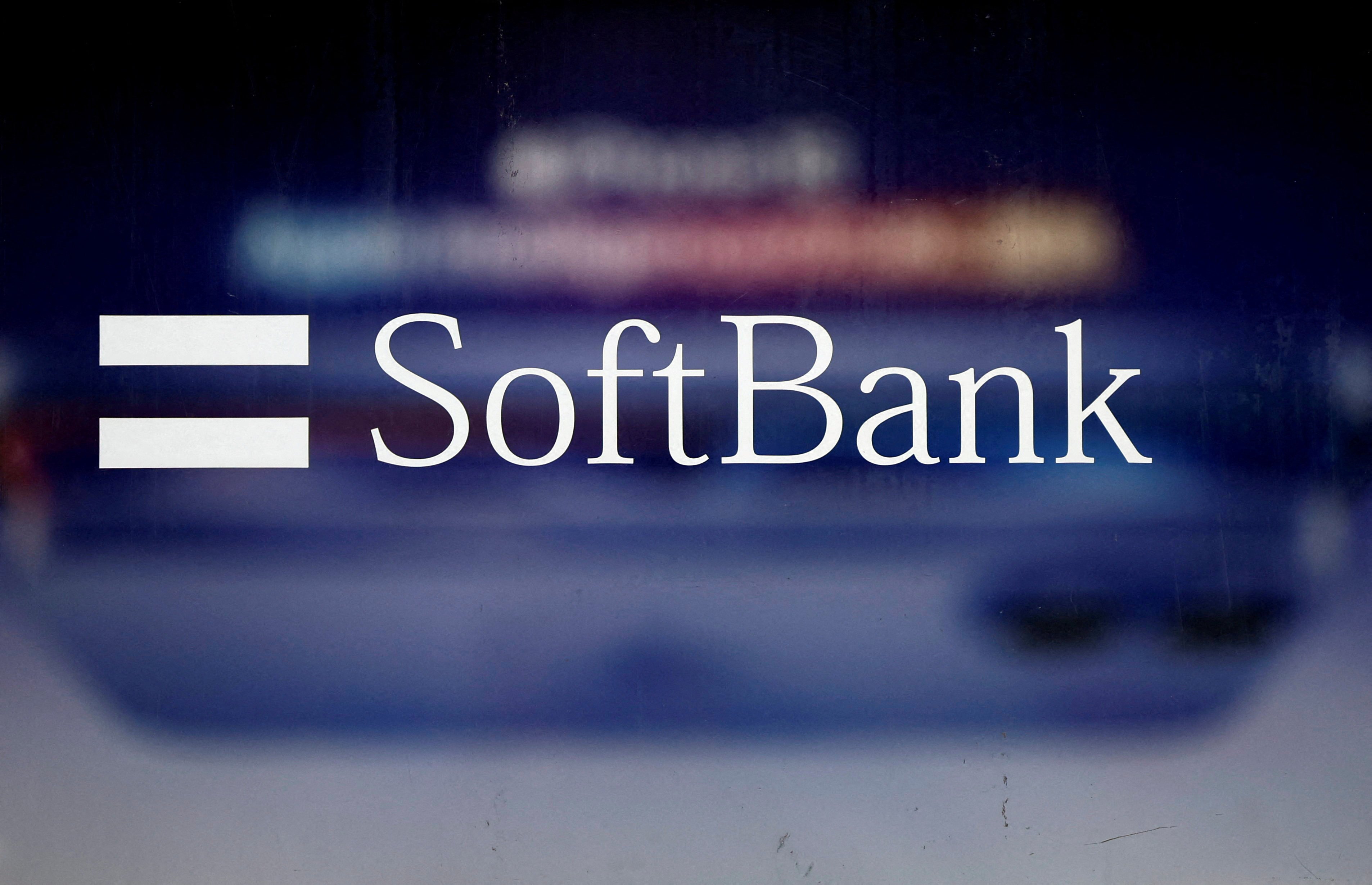 The logo of SoftBank is displayed at a company shop in Tokyo, Japan January 28, 2025. Photo: Reuters