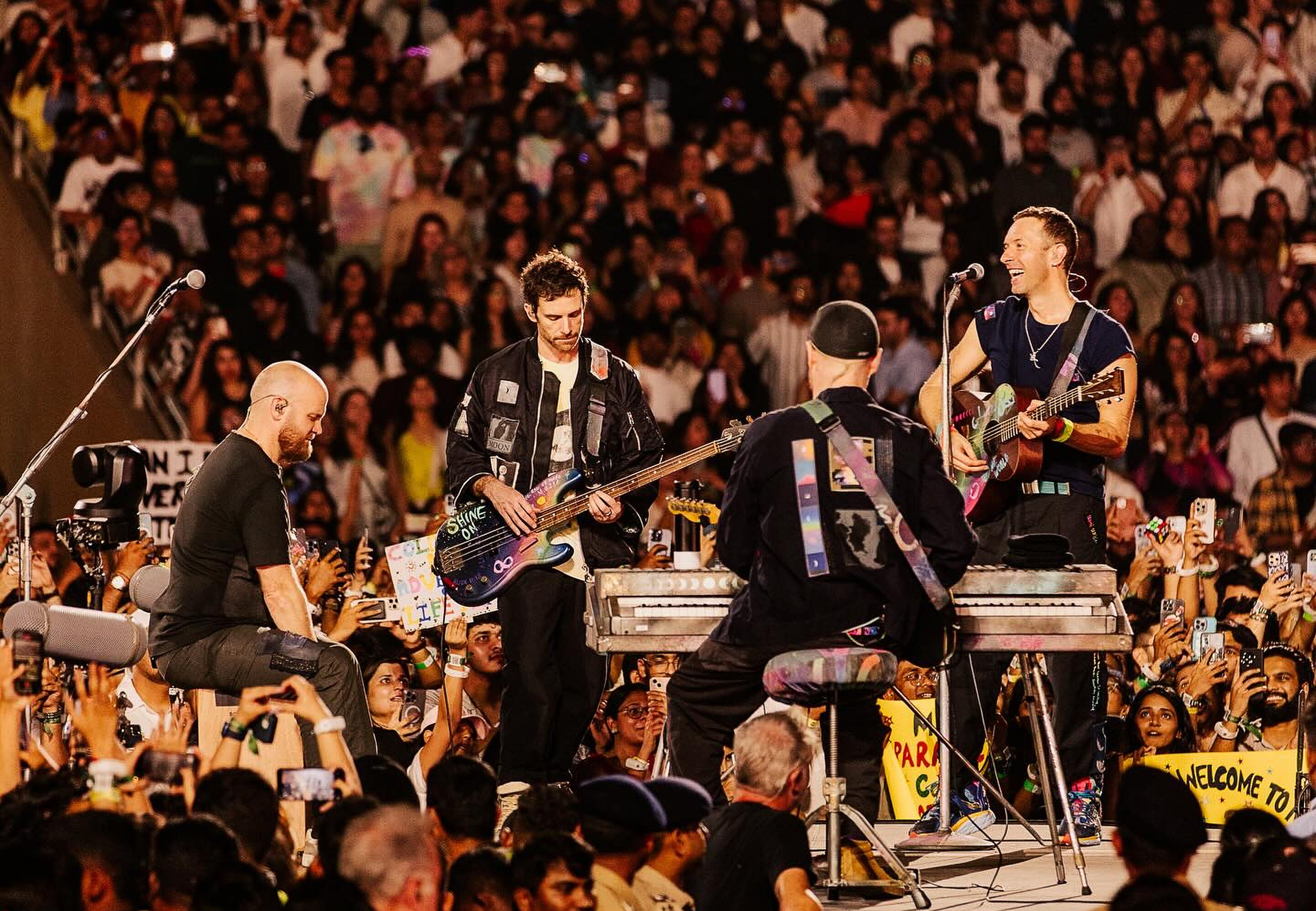 A Coldplay performance in Mumbai, India. Photo: Facebook/Coldplay