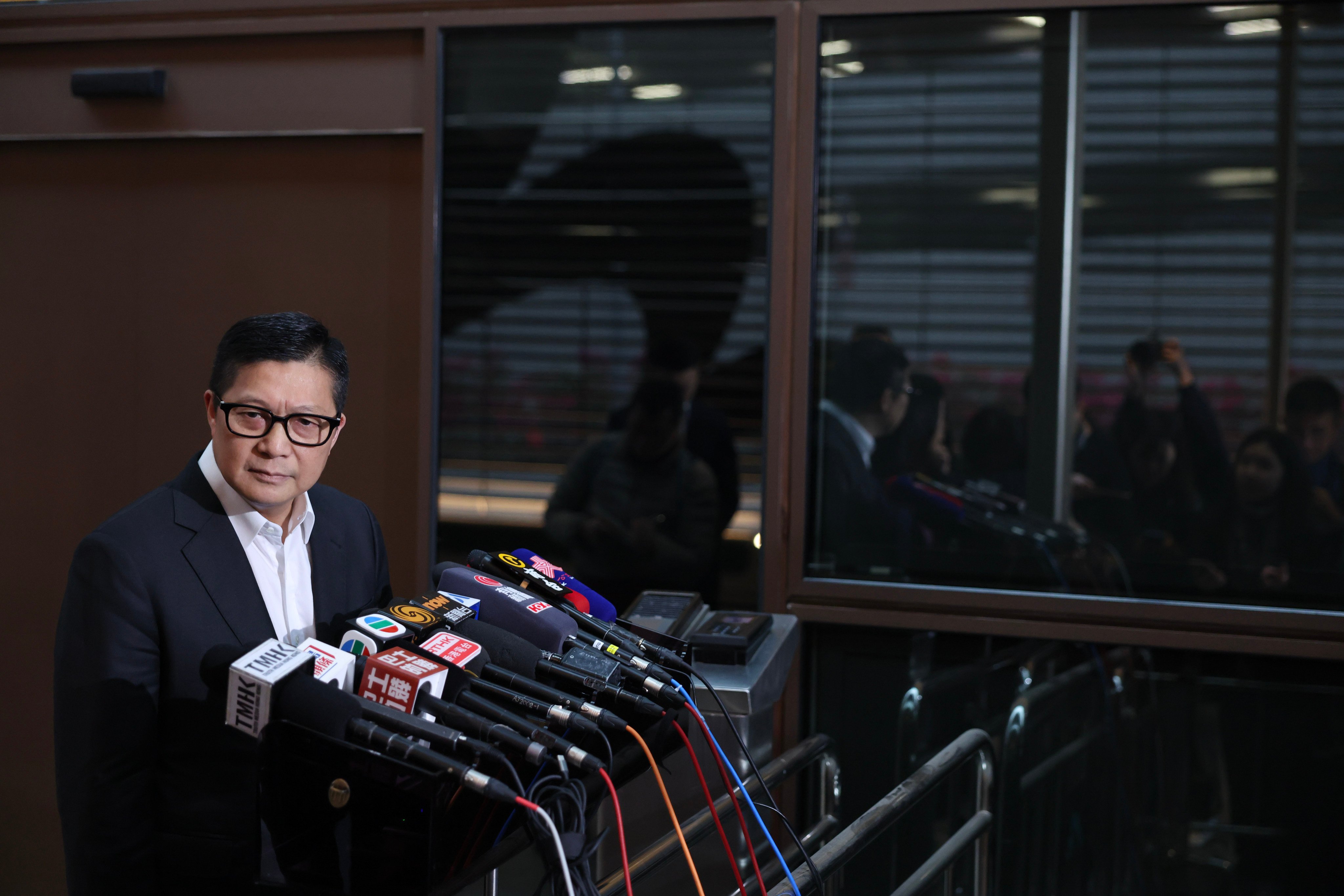 Secretary for Security Chris Tang has stressed that Jimmy Lai’s application for leave to appeal was dismissed through a summary procedure because “it was wholly devoid of merits”. Photo: Nora Tam