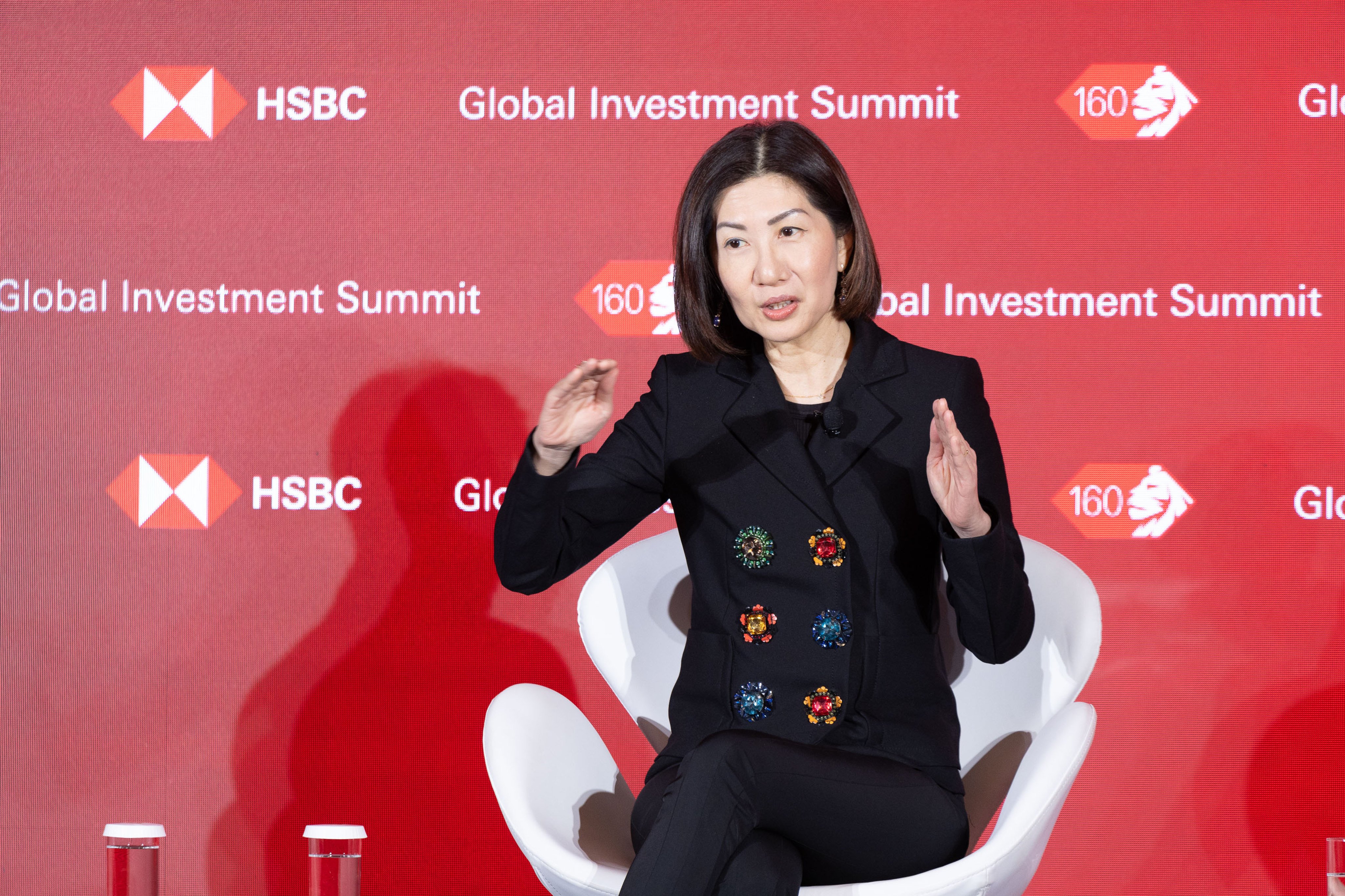 Bonnie Chan Yiting, CEO of Hong Kong Exchanges and Clearing, speaks during a panel discussion at the HSBC Global Investment Summit on March 25, 2025, in Hong Kong. Photo: Handout