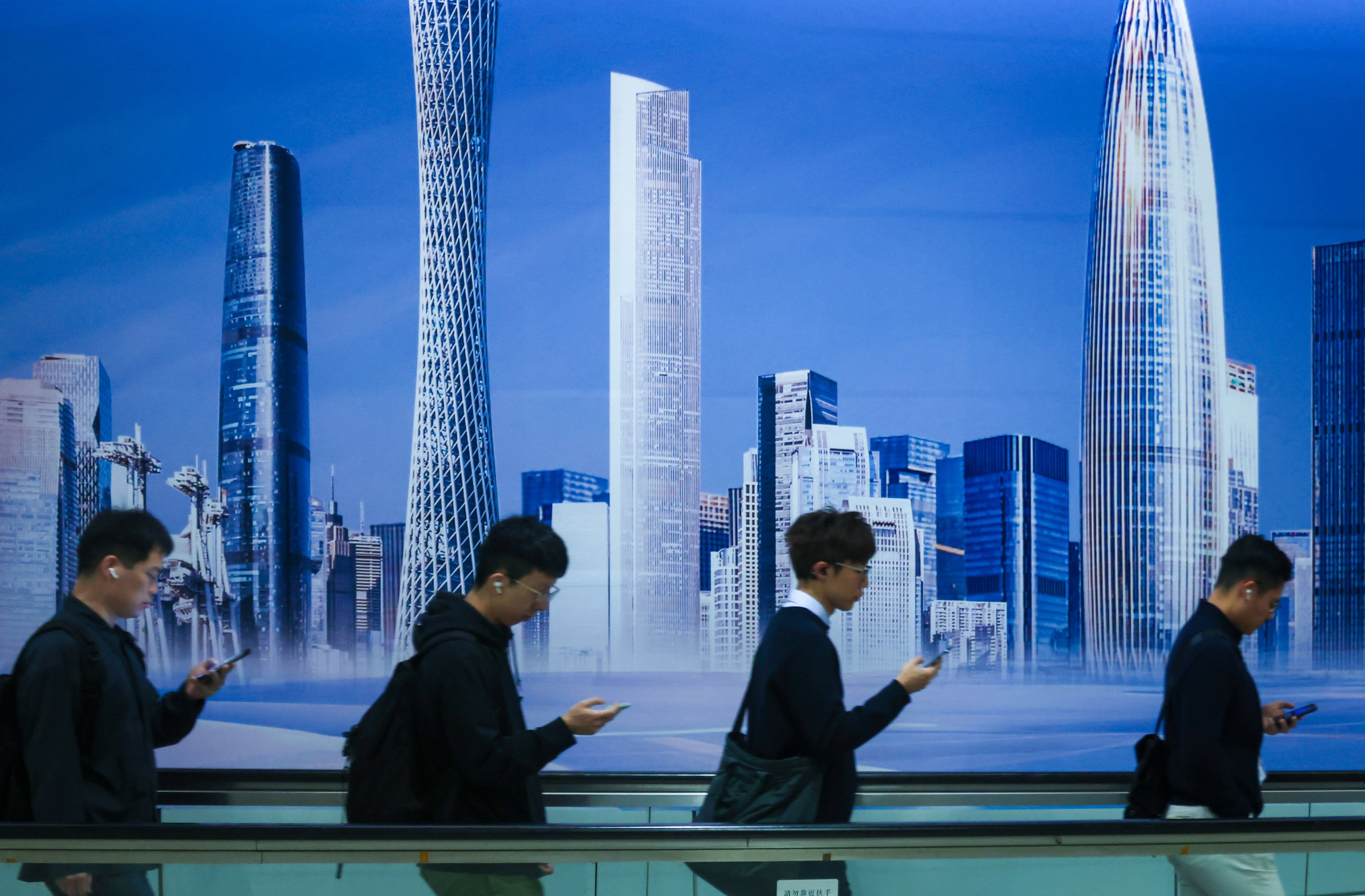 Commuters at the Central subway station in Hong Kong on 18 February 2025. Photo: Jonathan Wong
