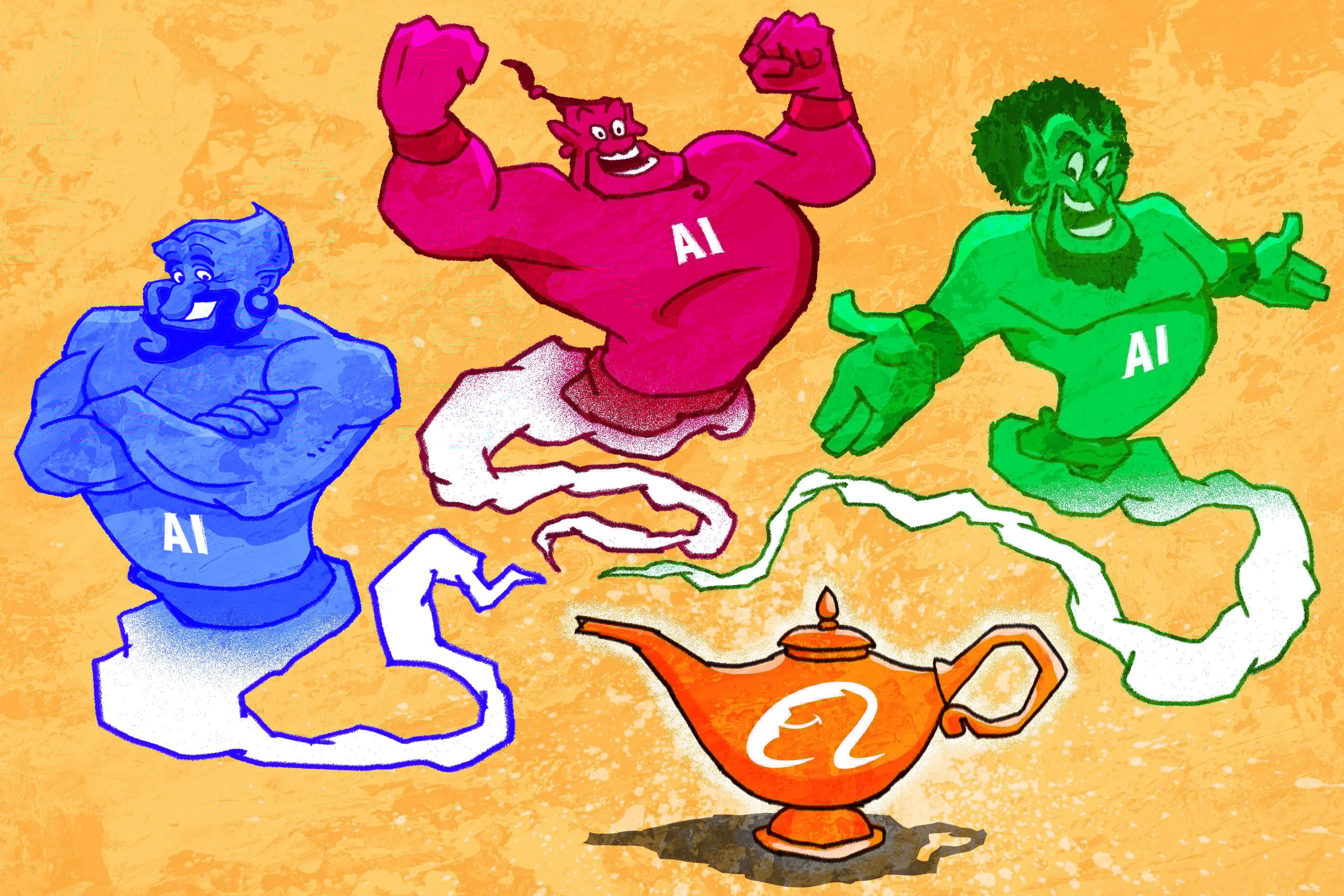 Alibaba is showing itself as an enabler of AI innovations. Illustration: Henry Wong