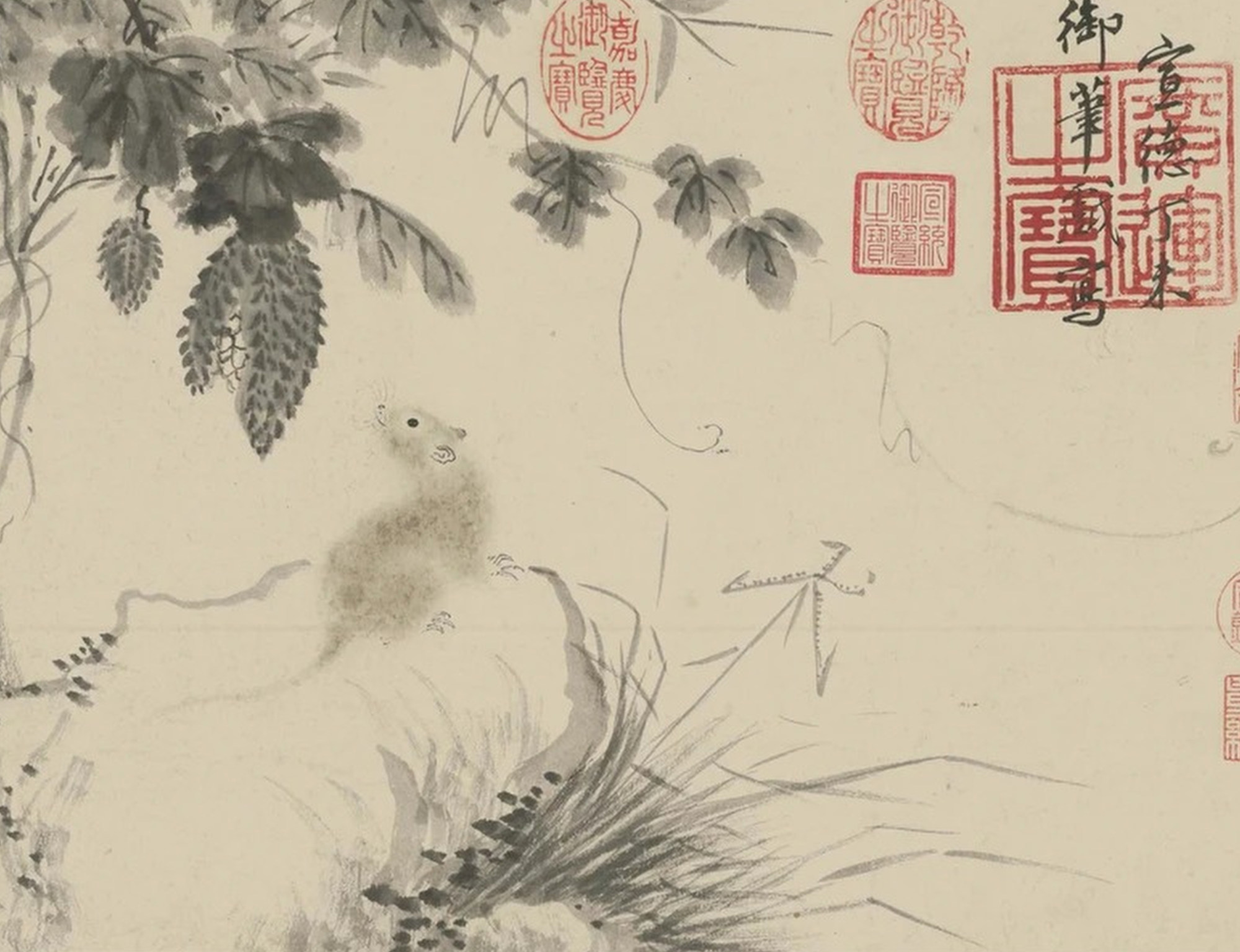 One of the rats depicted in the Ming dynasty imperial scrolls. Image: Handout One of the rats depicted in the Ming dynasty imperial scrolls. Image: Handout
