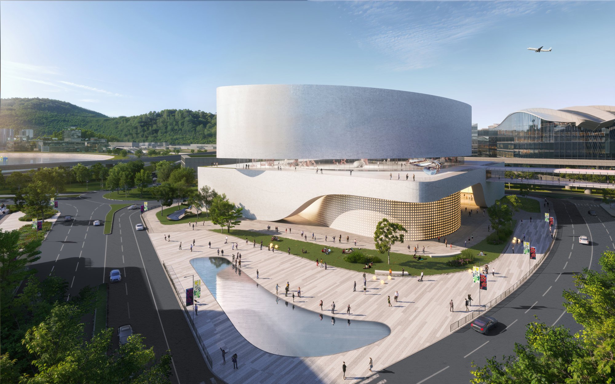 A rendering of part of the planned Skytopia project at Hong Kong International Airport. Photo: Handout A rendering of part of the planned Skytopia project at Hong Kong International Airport. Photo: Handout