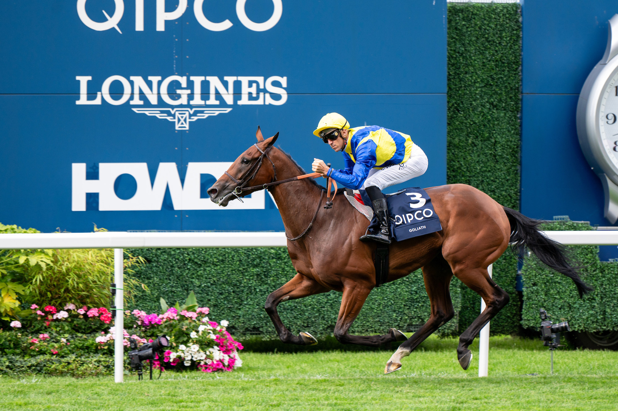 Goliath wins The King George VI and Queen Elizabeth Stakes at Ascot.