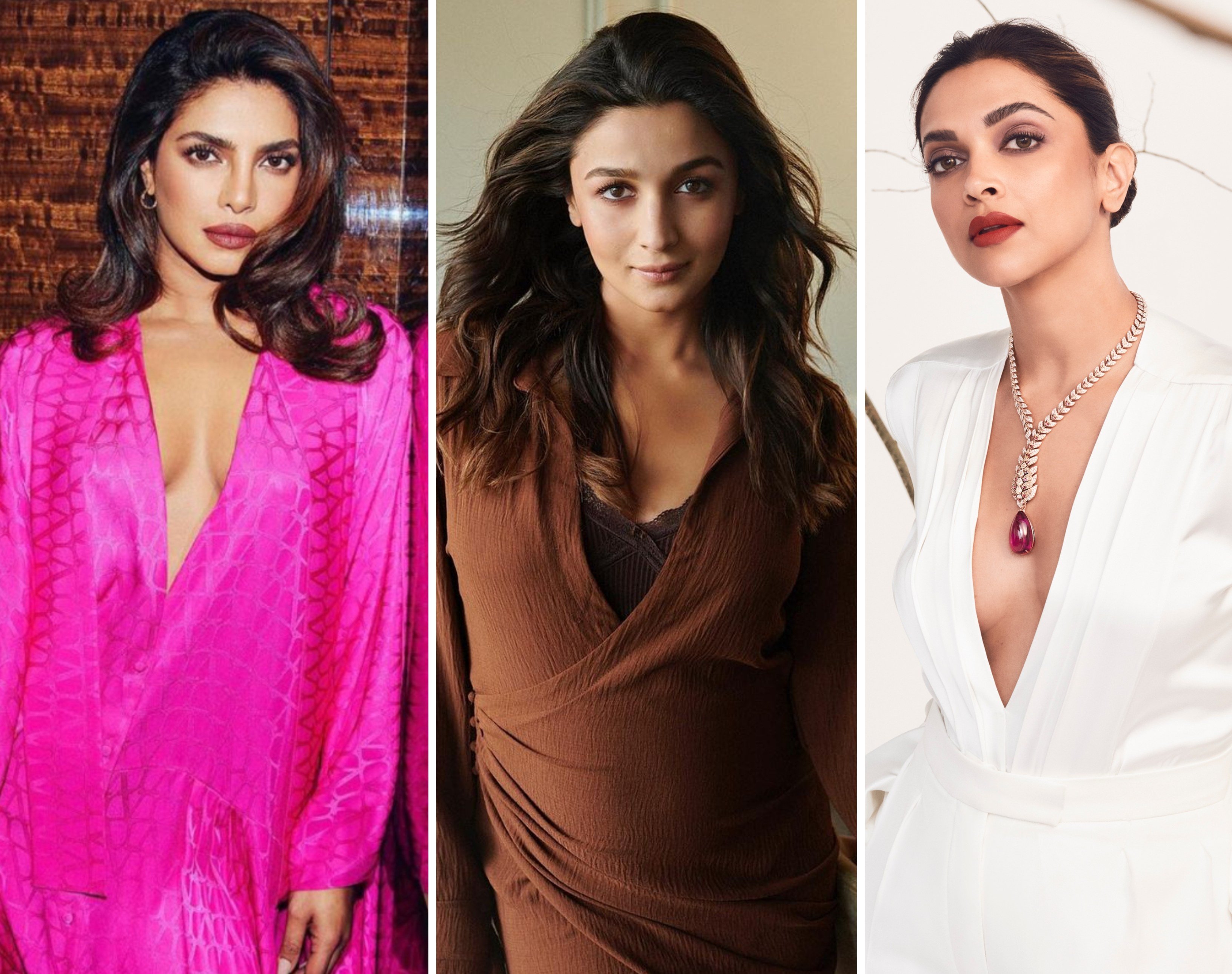 (From left) Priyanka Chopra, Alia Bhatt and Deepika Padukone are among the world’s five richest Bollywood actresses. Photos: @priyankachopra, @aliaabhatt/Instagram; Cartier