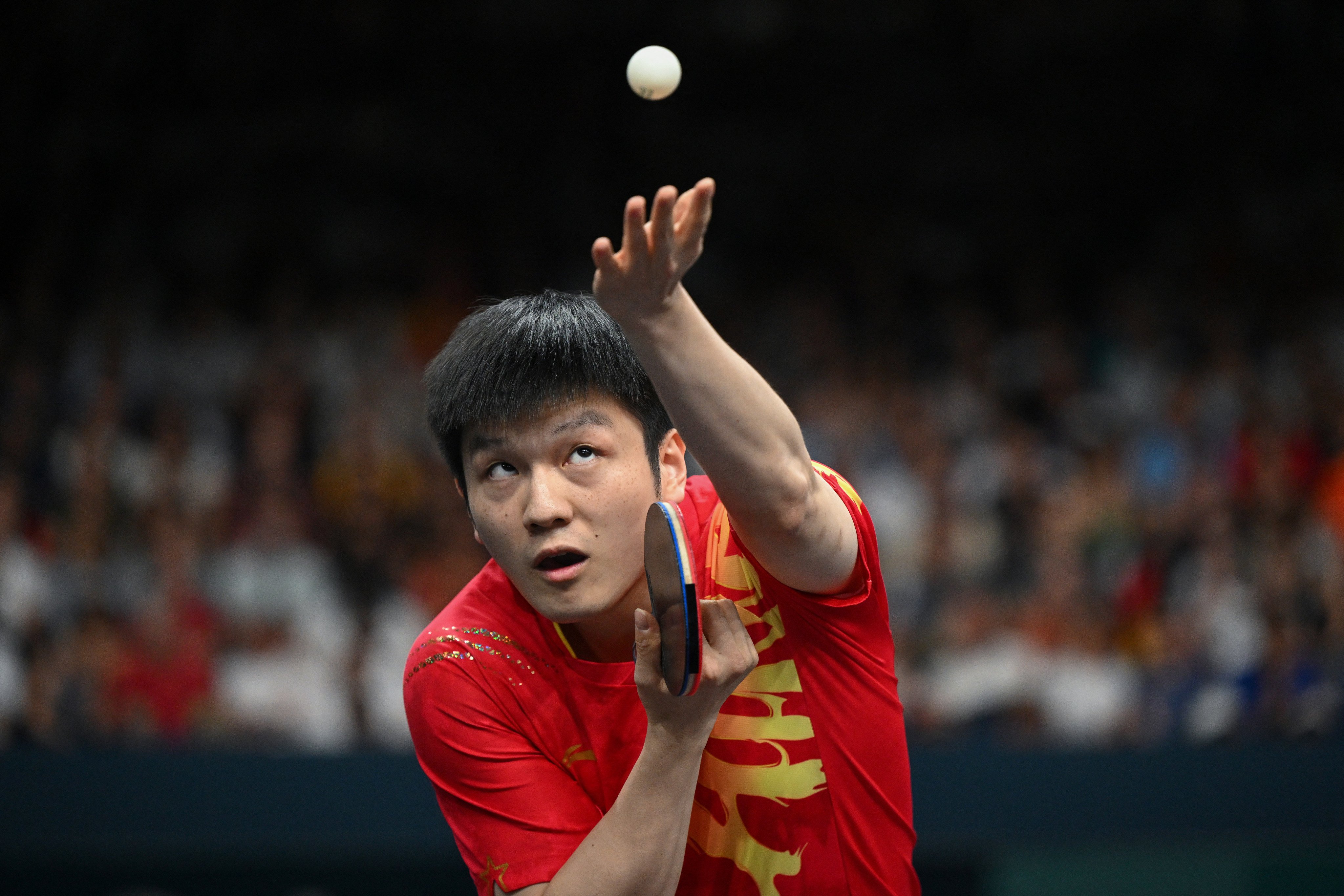 China’s Fan Zhendong, who won the table tennis gold medal at the Paris Olympics last year, was recruited to play for Shanghai by Wang Liqin, who has been a “mentor-like” figure since. Photo: AFP