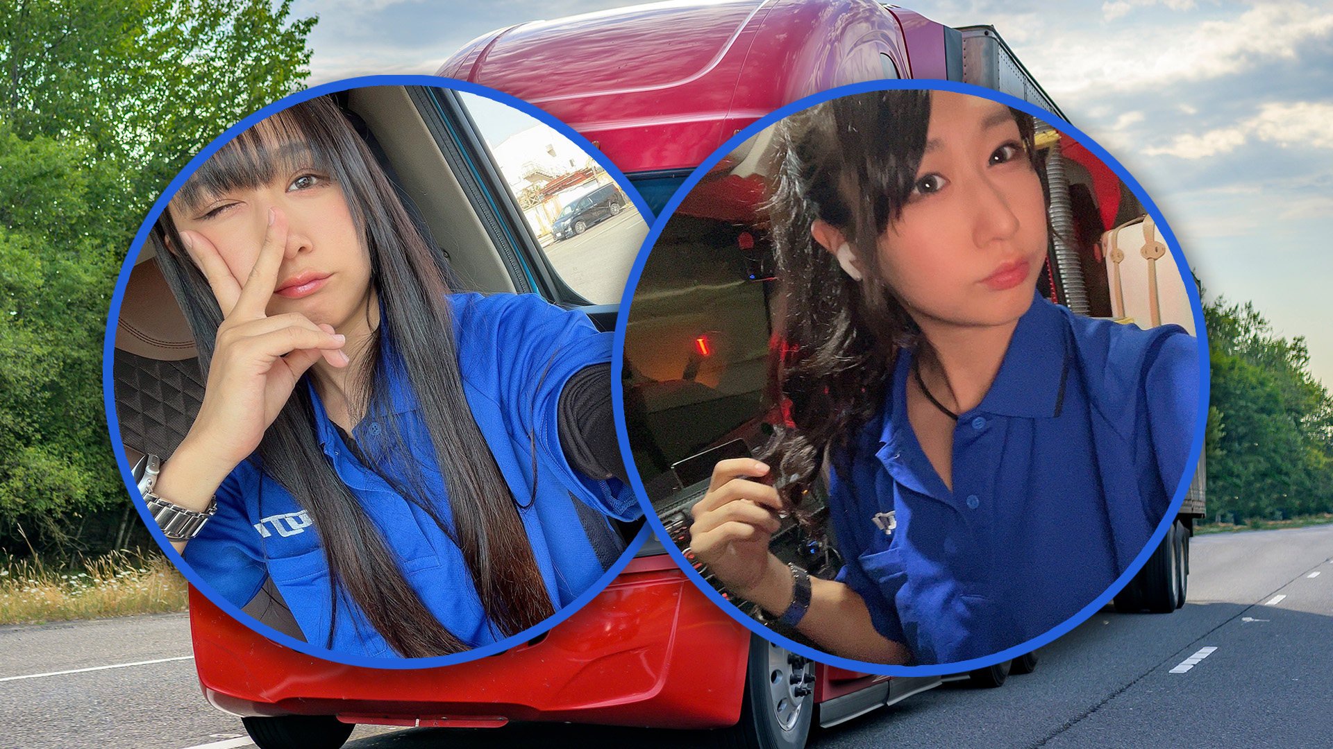 A young Japanese woman has dedicated six years to driving trucks to challenge stereotypes in the industry. Photo: SCMP composite/Shutterstock/X