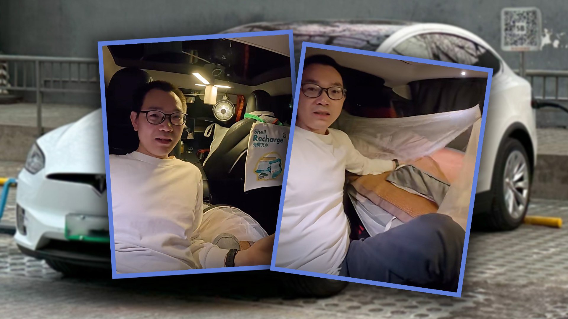 A programmer in China has lived in his car for four years, despite owning a spacious house in his hometown. Photo: SCMP composite/Shutterstock/Douyin