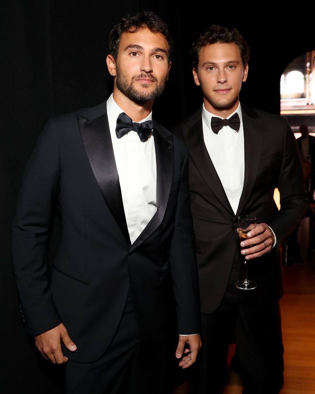 Twin brothers Payton Koch (left) and Cooper Koch at a Giorgio Armani event in New York last October. Photo: @paytonjkoch/Instagram